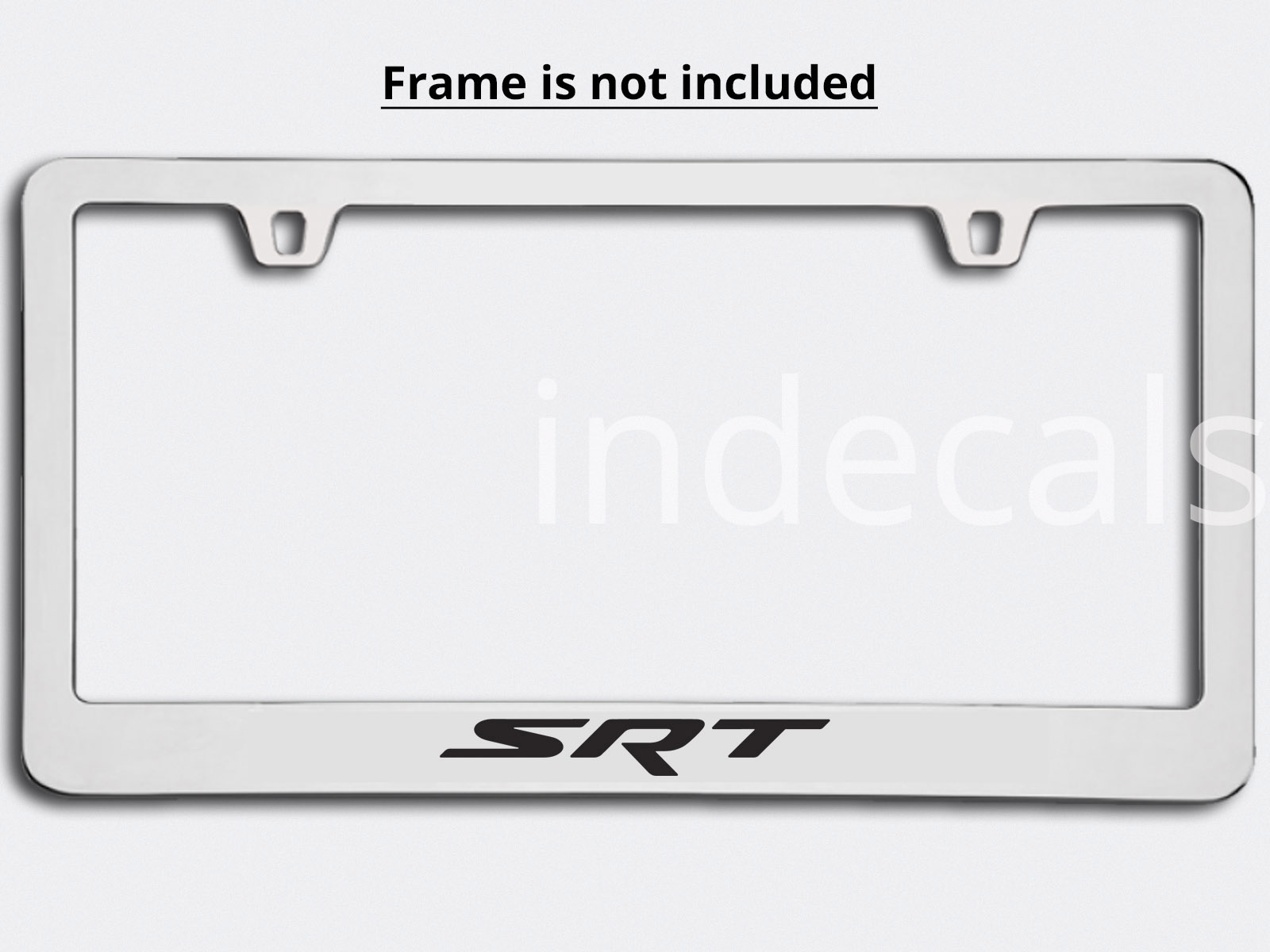 3 x Dodge SRT Stickers for License Plate Frame - Black
