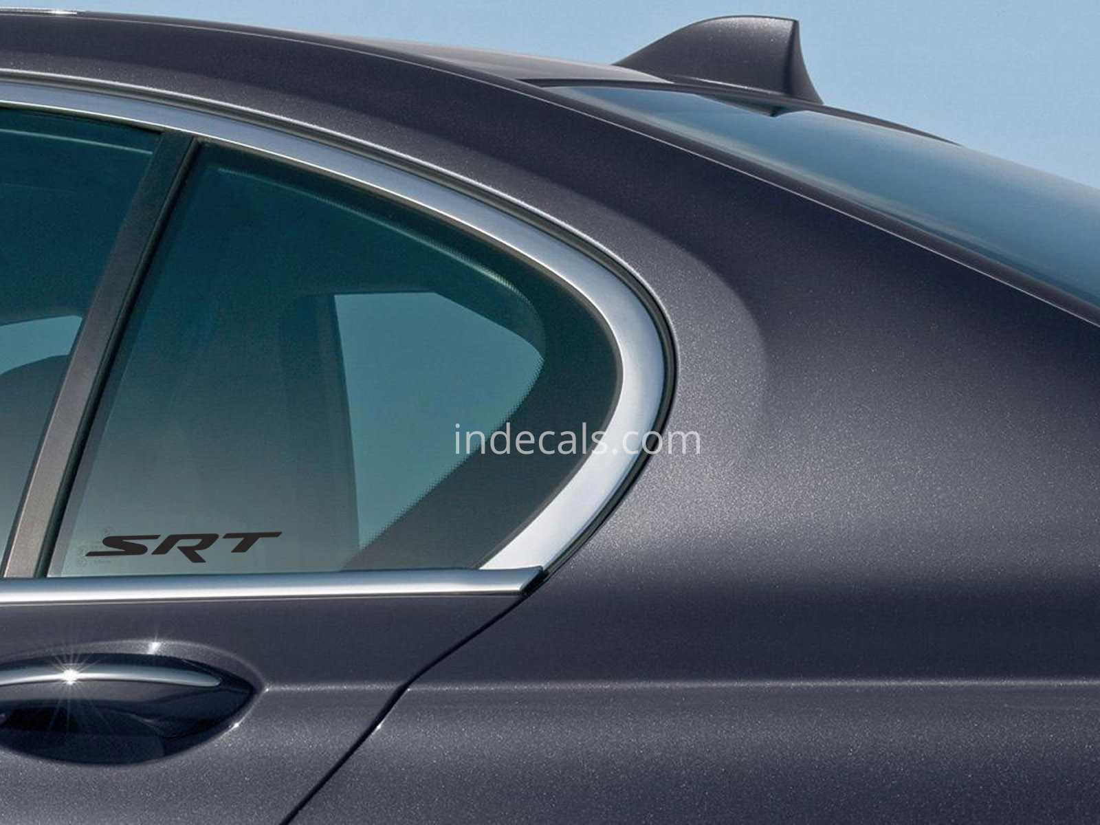 3 x Dodge SRT Stickers for Rear Window - Black