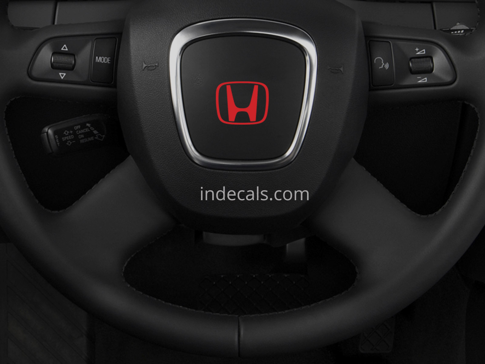 3 x Honda Stickers for Steering Wheel - Red