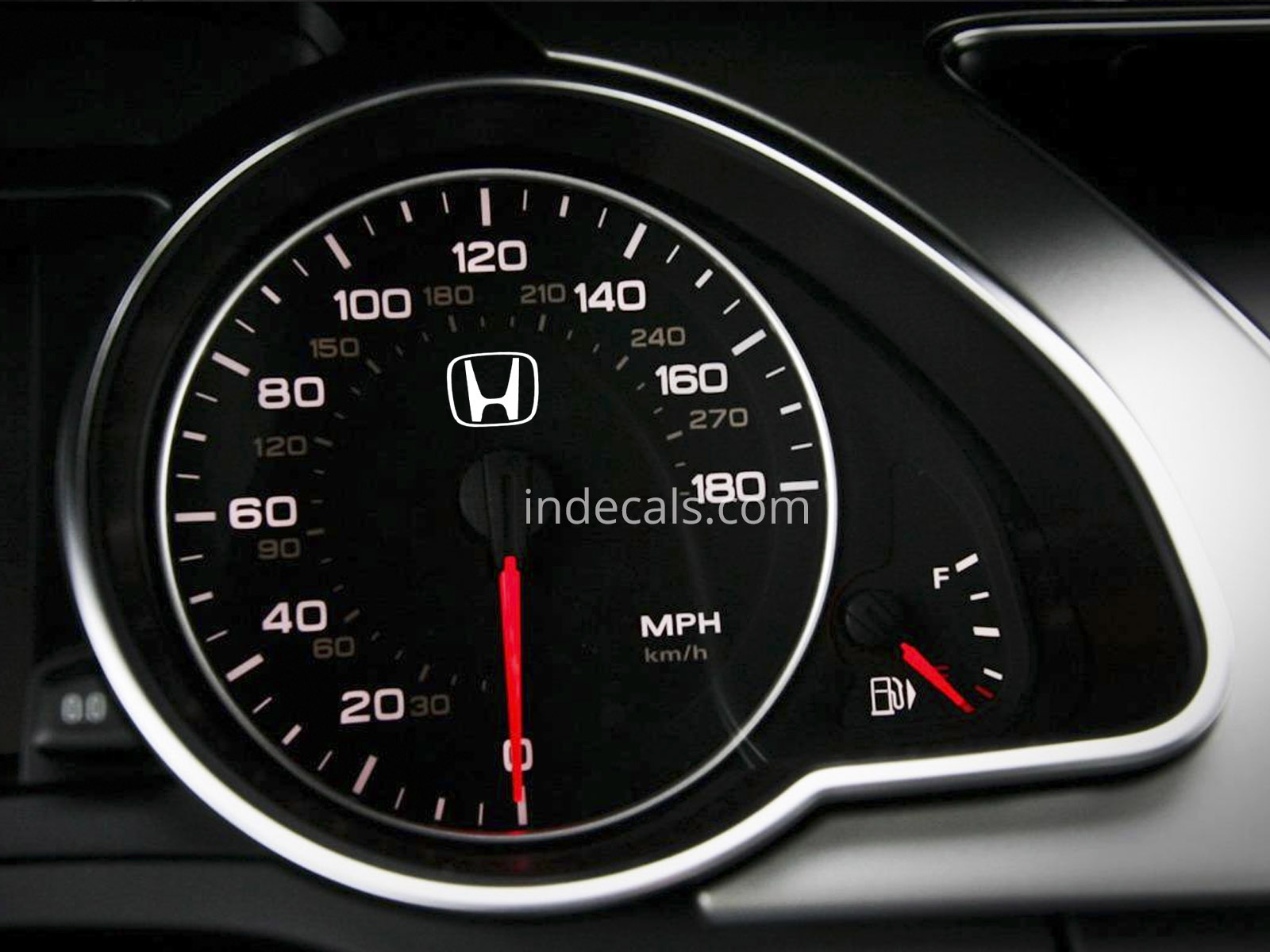 3 x Honda Stickers for Speedometer - White