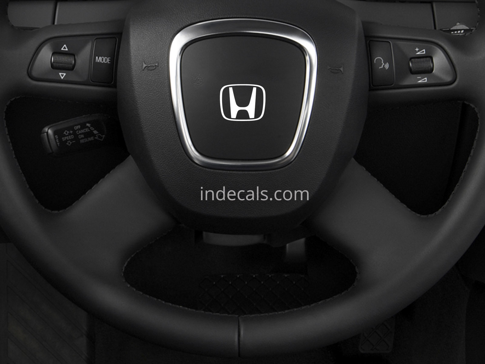 3 x Honda Stickers for Steering Wheel - White