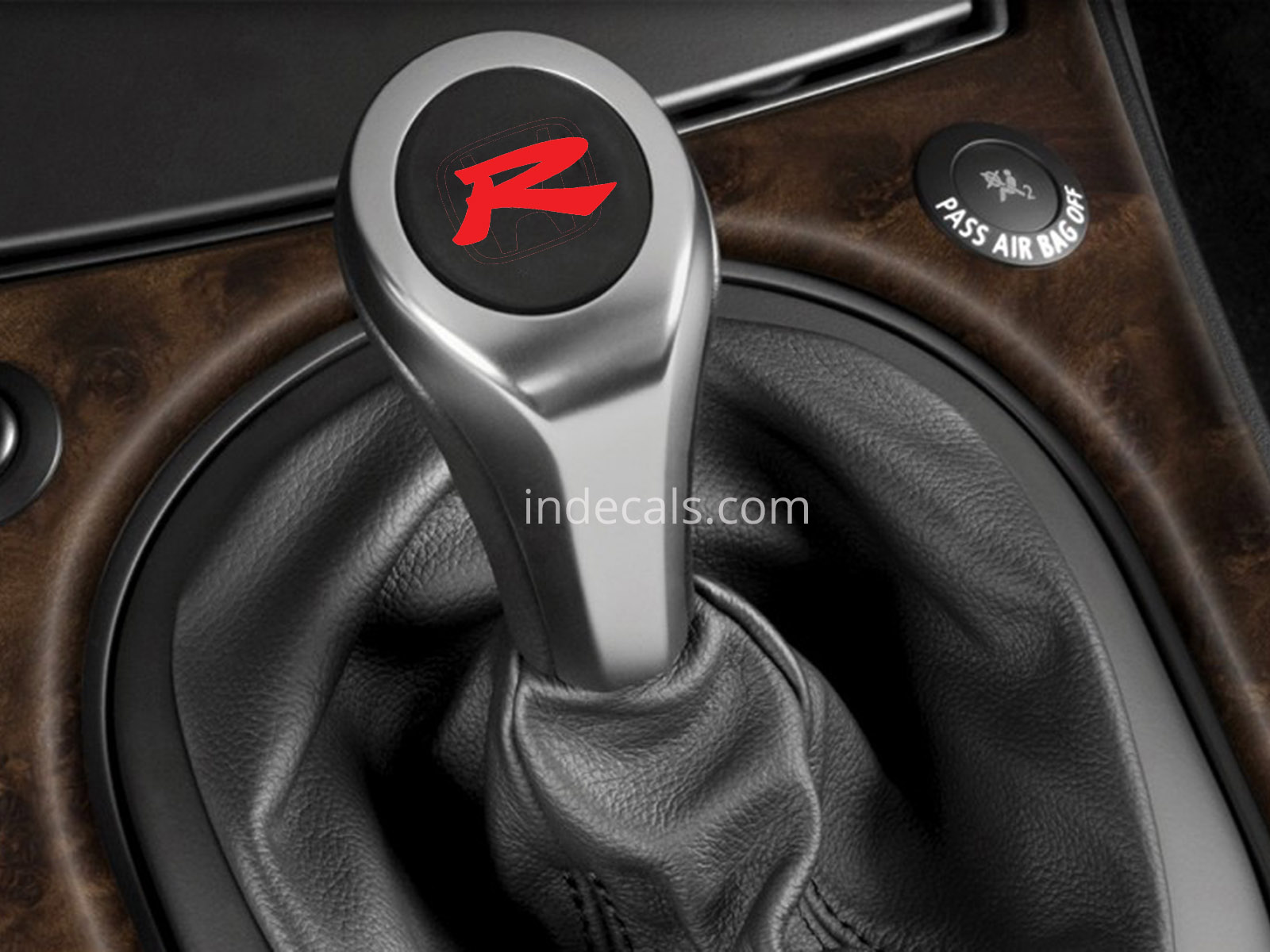 3 x Honda Type R Stickers for Gear Knob - Red