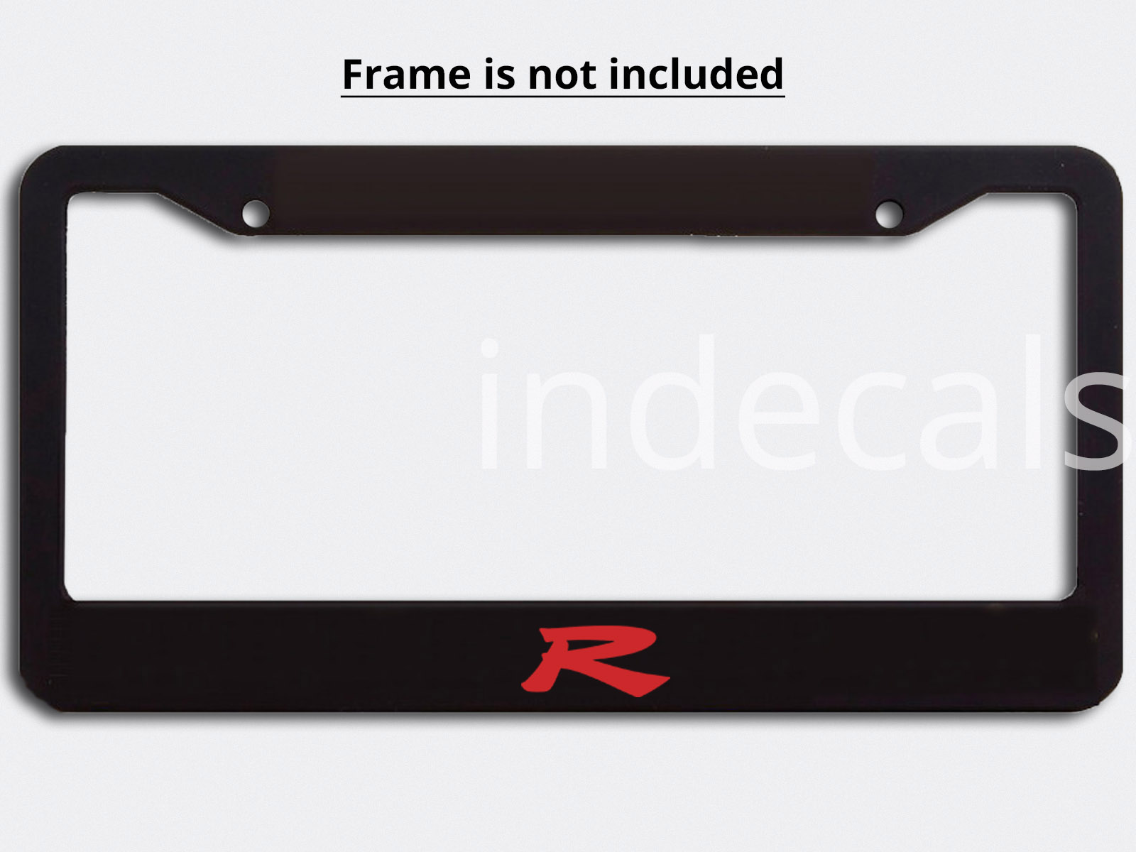 3 x Honda Type R Stickers for License Plate Frame - Red