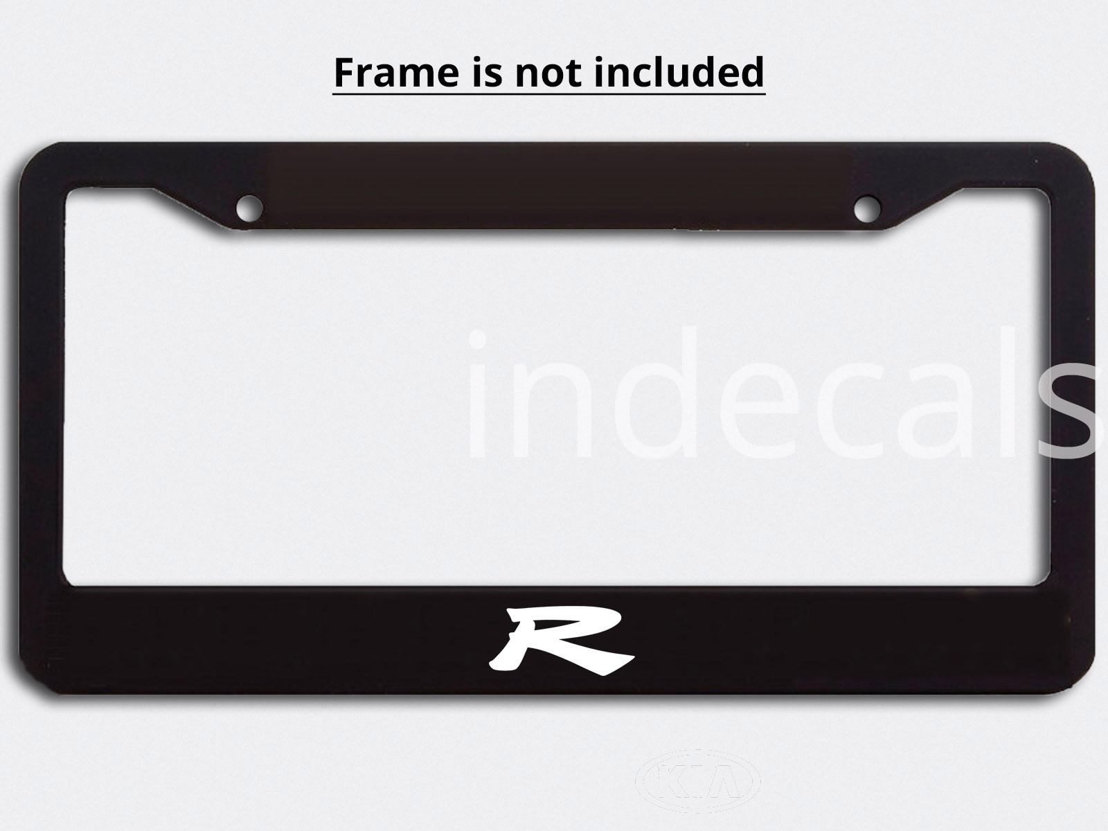 3 x Honda Type R Stickers for License Plate Frame - White