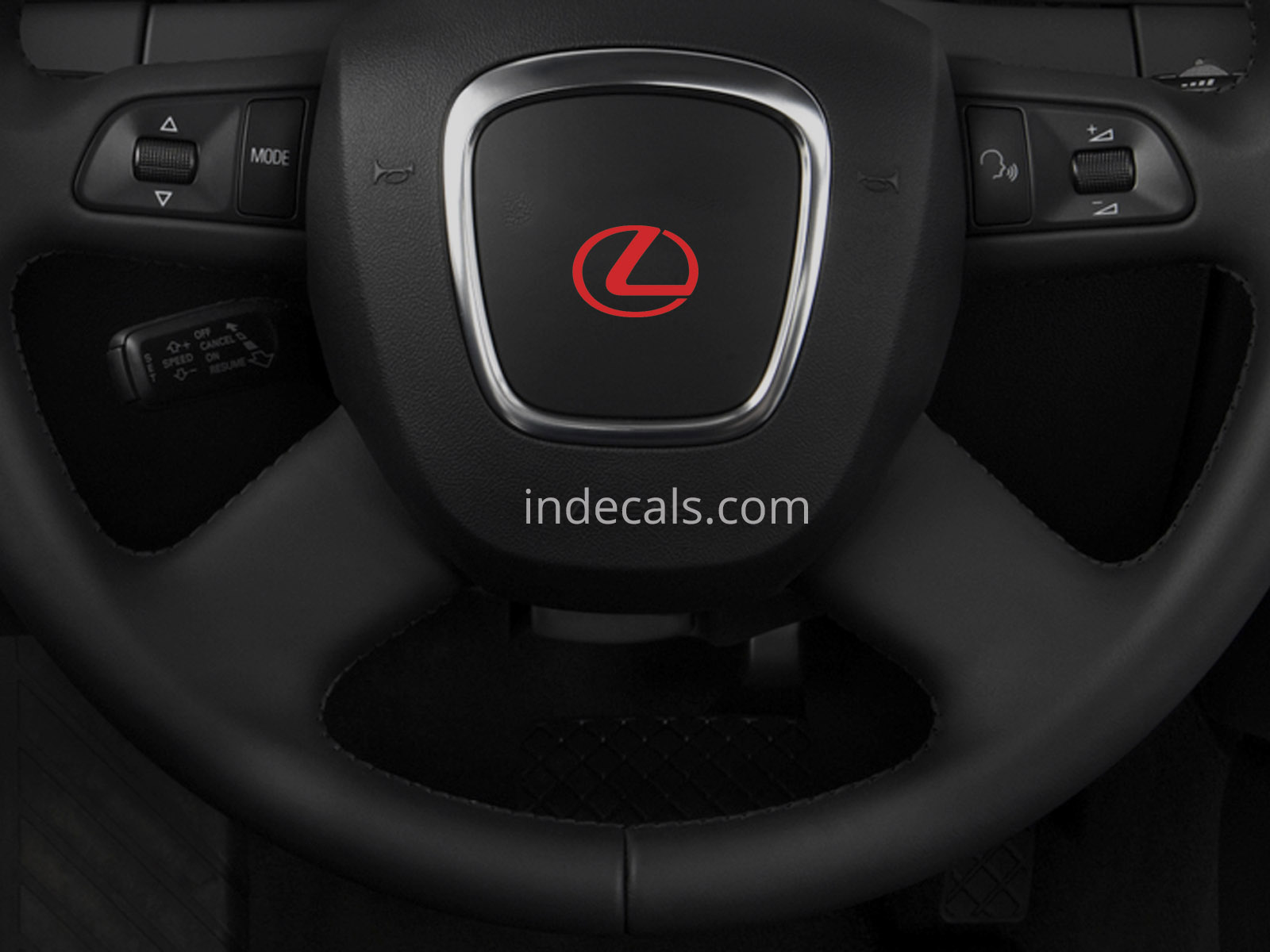 3 x Lexus Stickers for Steering Wheel - Red