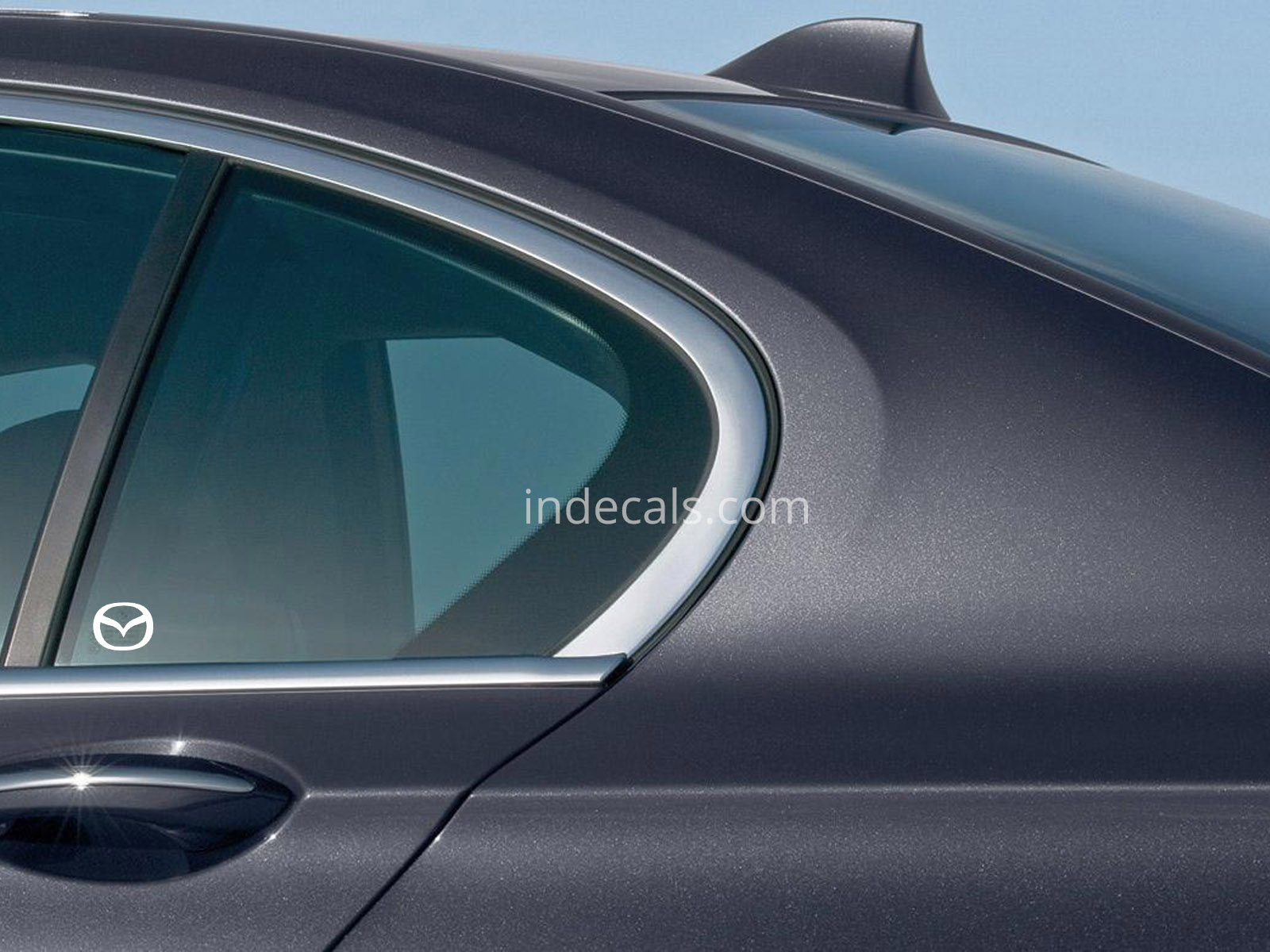 3 x Mazda Stickers for Rear Window - White