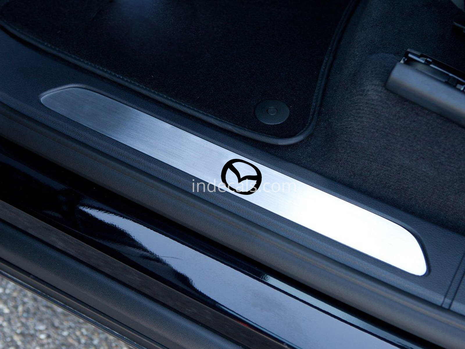 6 x Mazda Stickers for Door Sills - Black