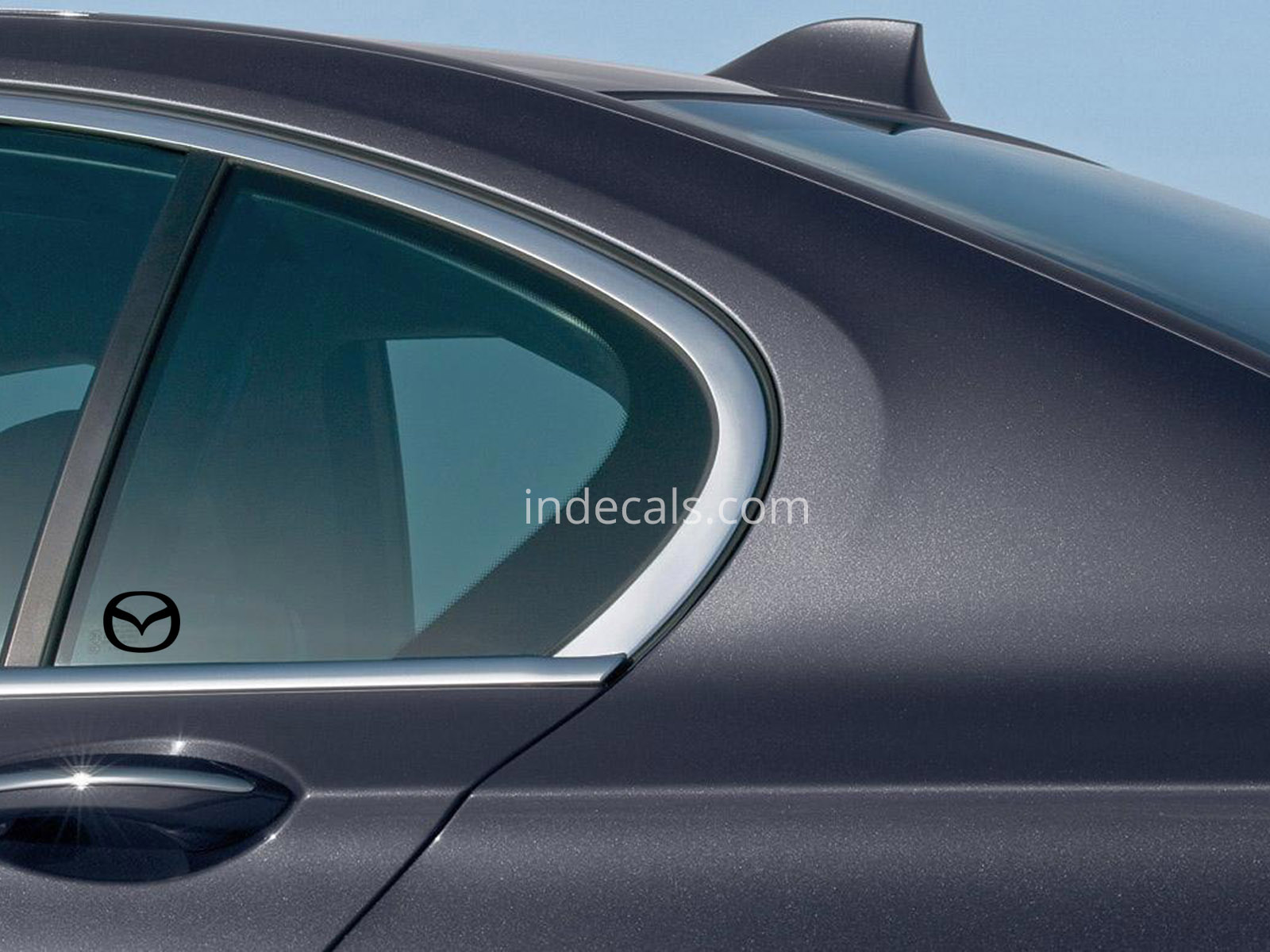 3 x Mazda Stickers for Rear Window - Black