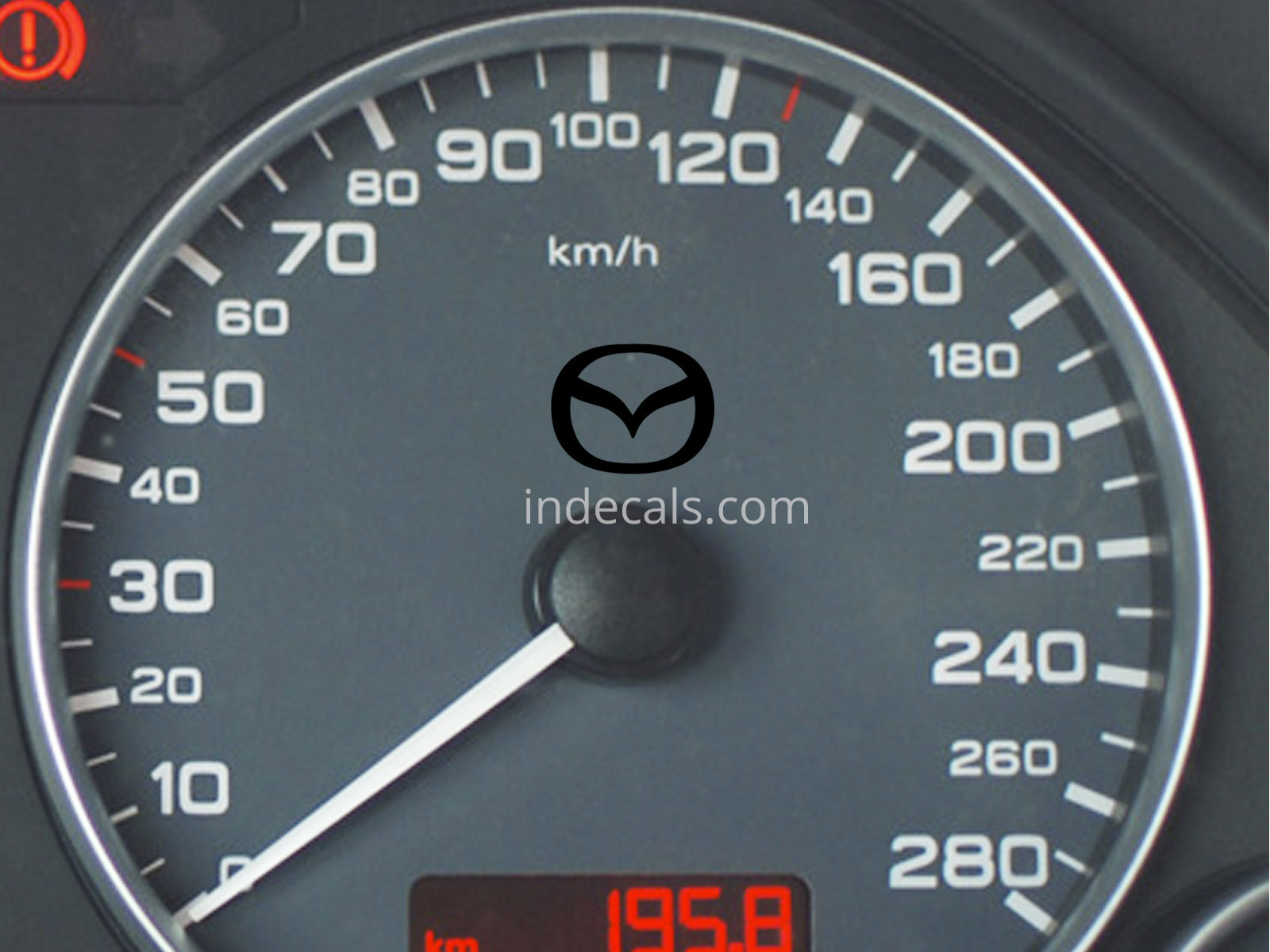 3 x Mazda Stickers for Speedometer - Black