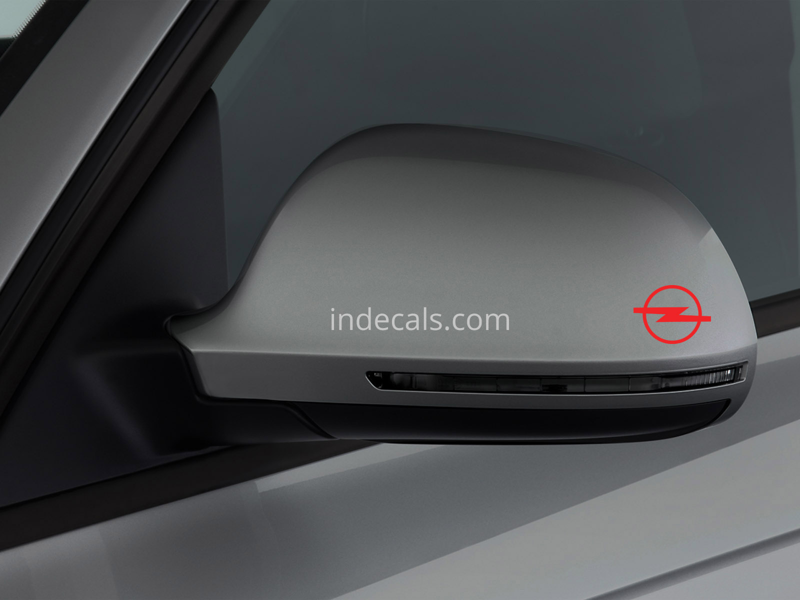 3 x Opel Stickers for Mirror Cover - Red