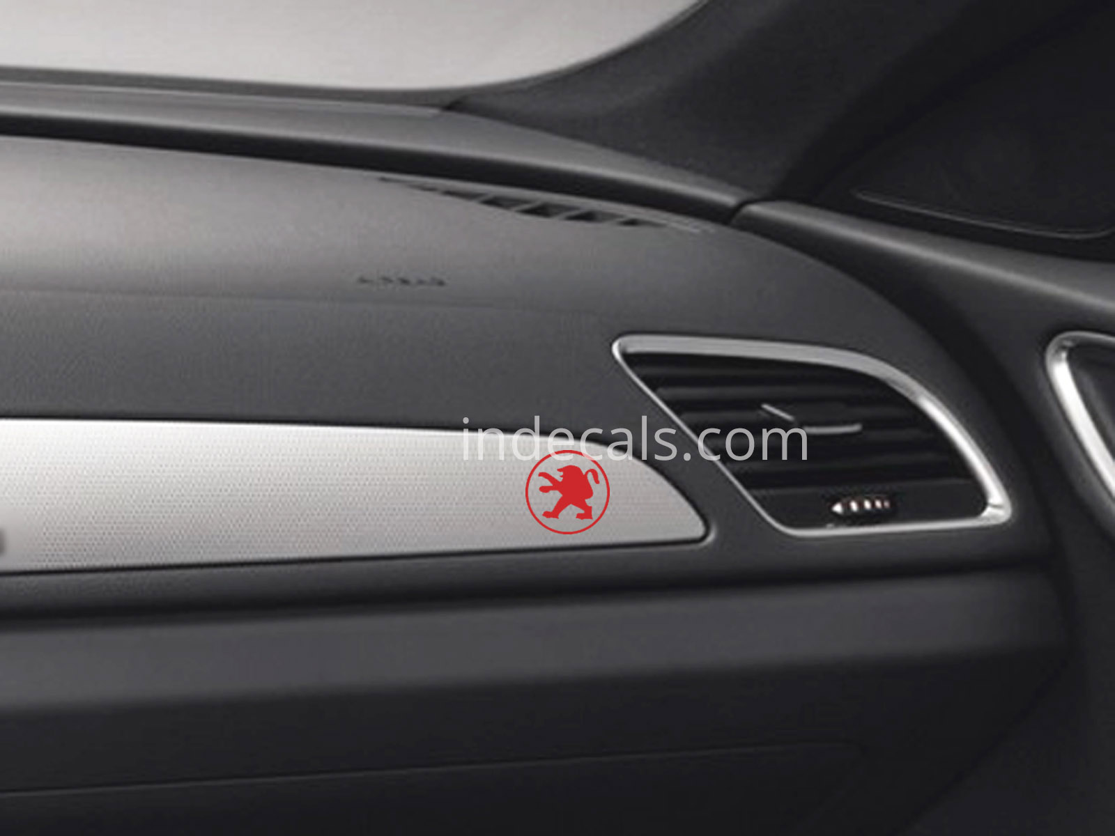 3 x Peugeot Stickers for Dash Trim - Red