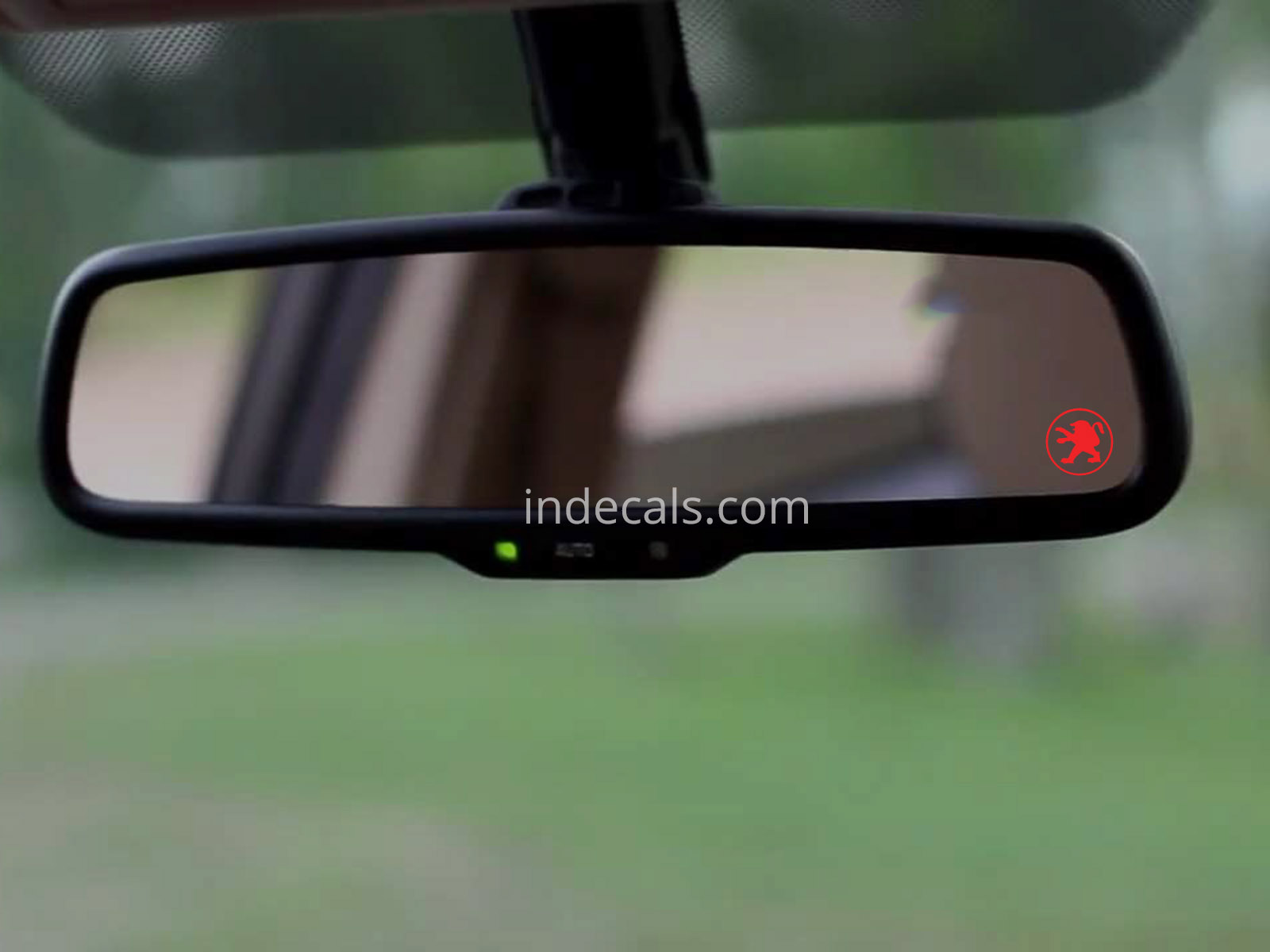 3 x Peugeot Stickers for Interior Mirror - Red