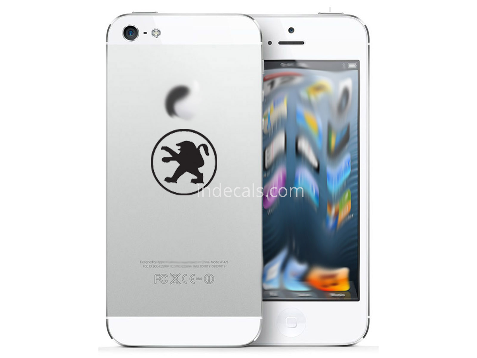 3 x Peugeot Stickers for Smartphone - Black