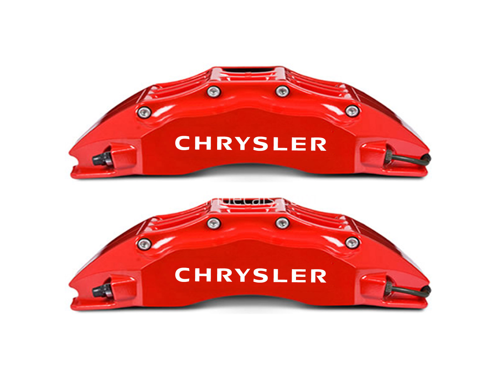 6 x Chrysler Stickers for Brakes - White