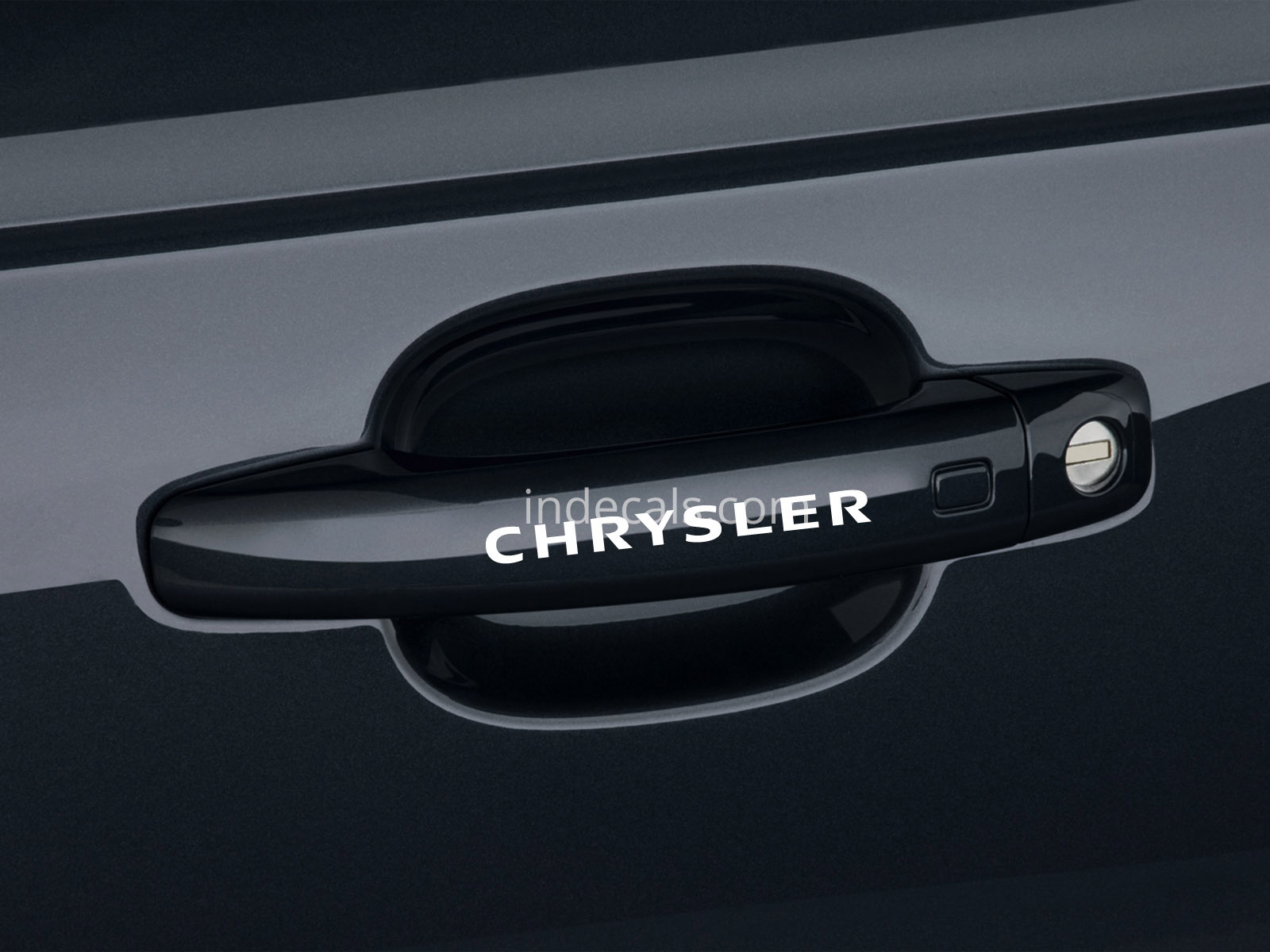 6 x Chrysler Stickers for Door Handles - White