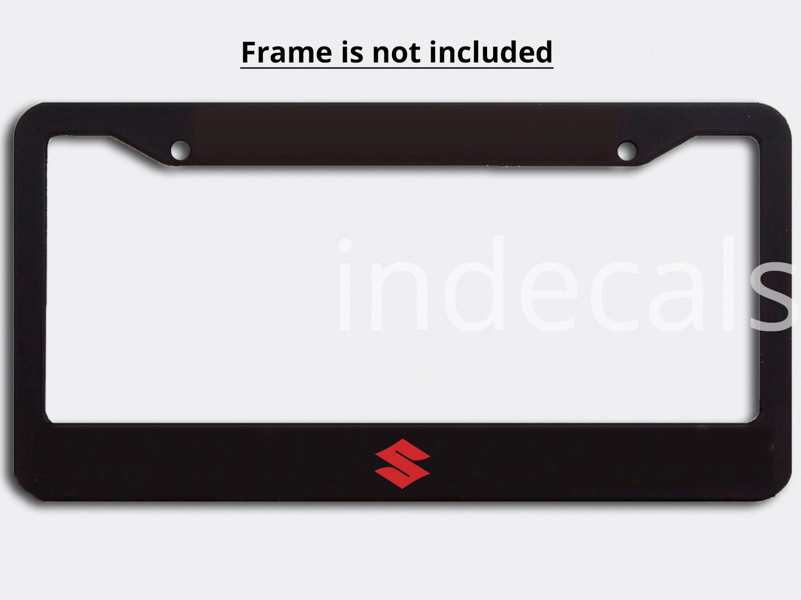 3 x Suzuki Stickers for License Plate Frame - Red