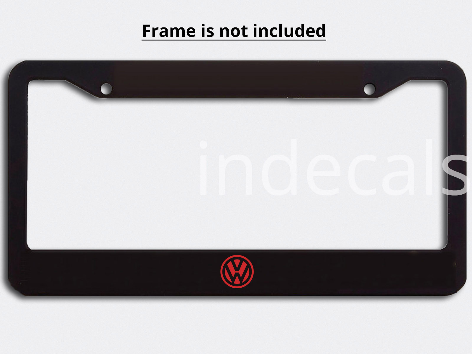 3 x Volkswagen Stickers License Plate Frame Red - indecals.com