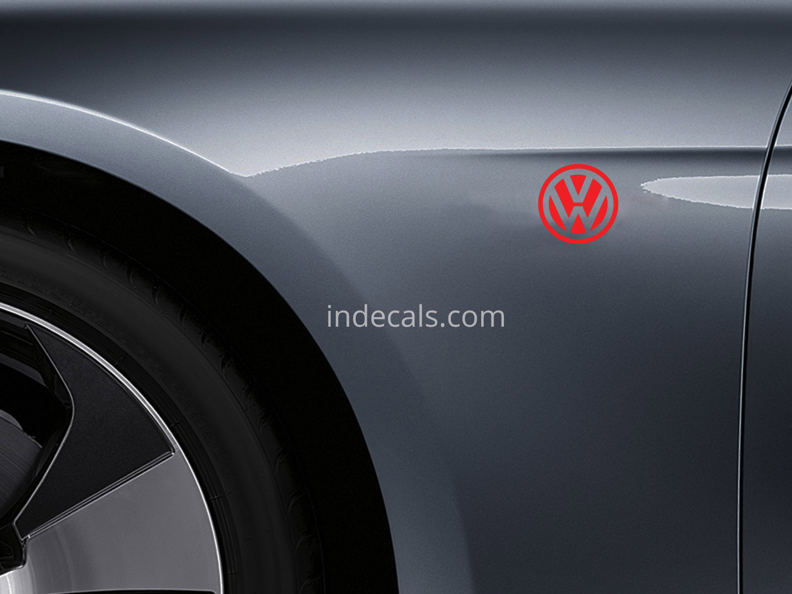 3 x Volkswagen Stickers for Wings - Red