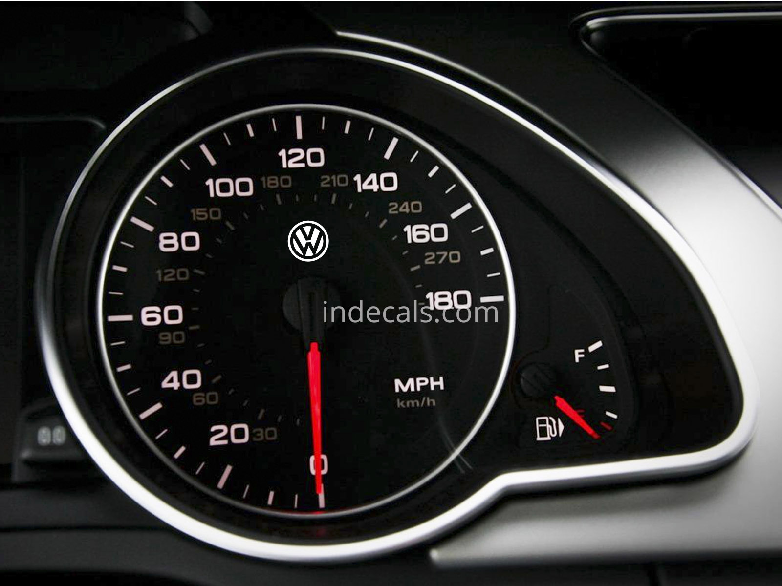 3 x Volkswagen Stickers for Speedometer - White