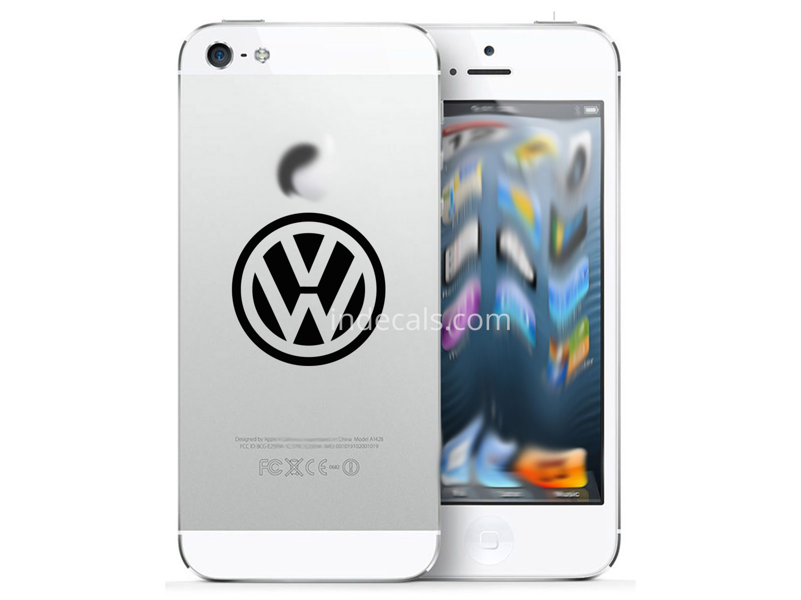 3 x Volkswagen Stickers for Smartphone - Black