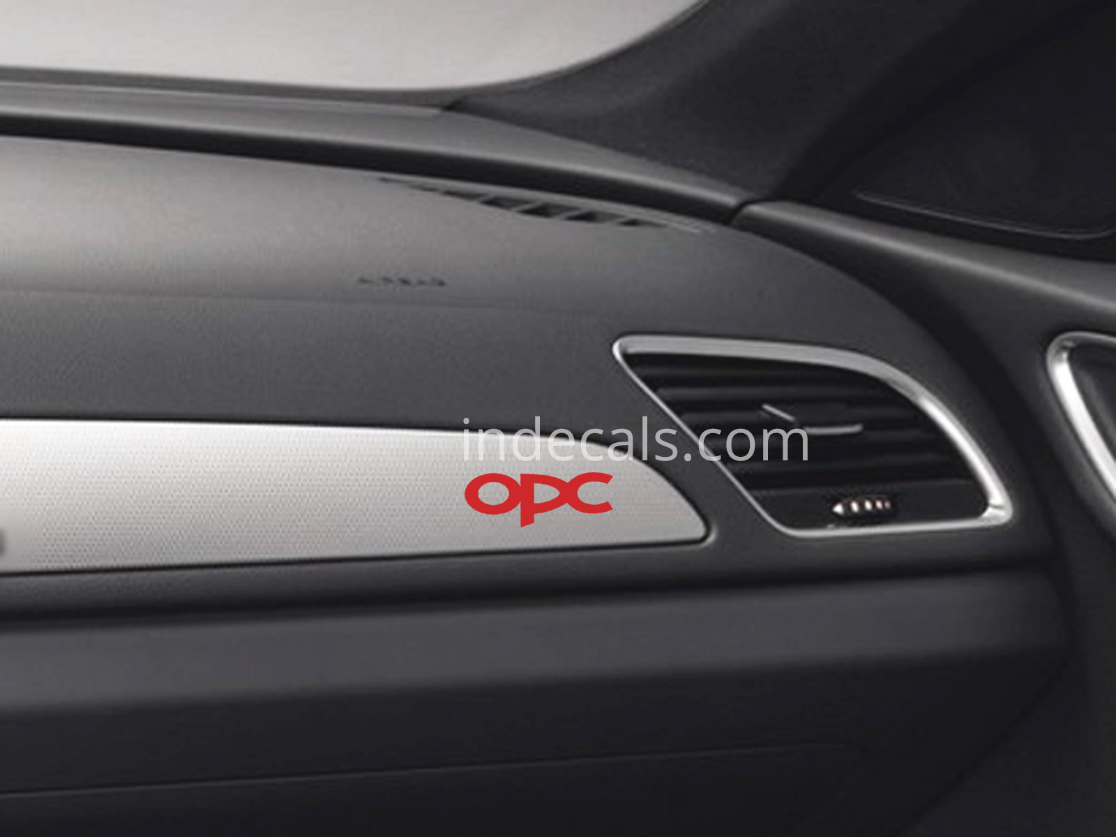 3 x Opel OPC Stickers for Dash Trim - Red