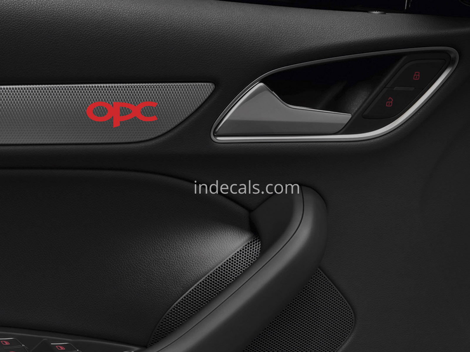 6 x Opel OPC Stickers for Door Trim - Red