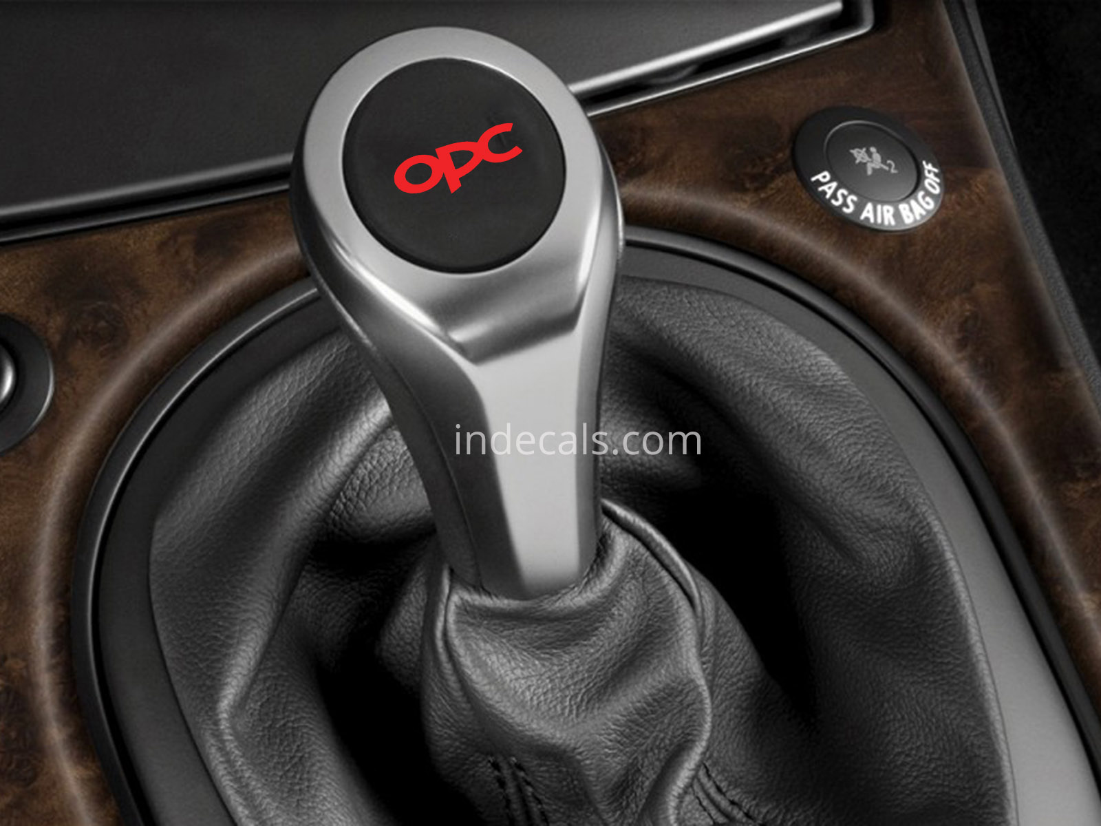3 x Opel OPC Stickers for Gear Knob - Red