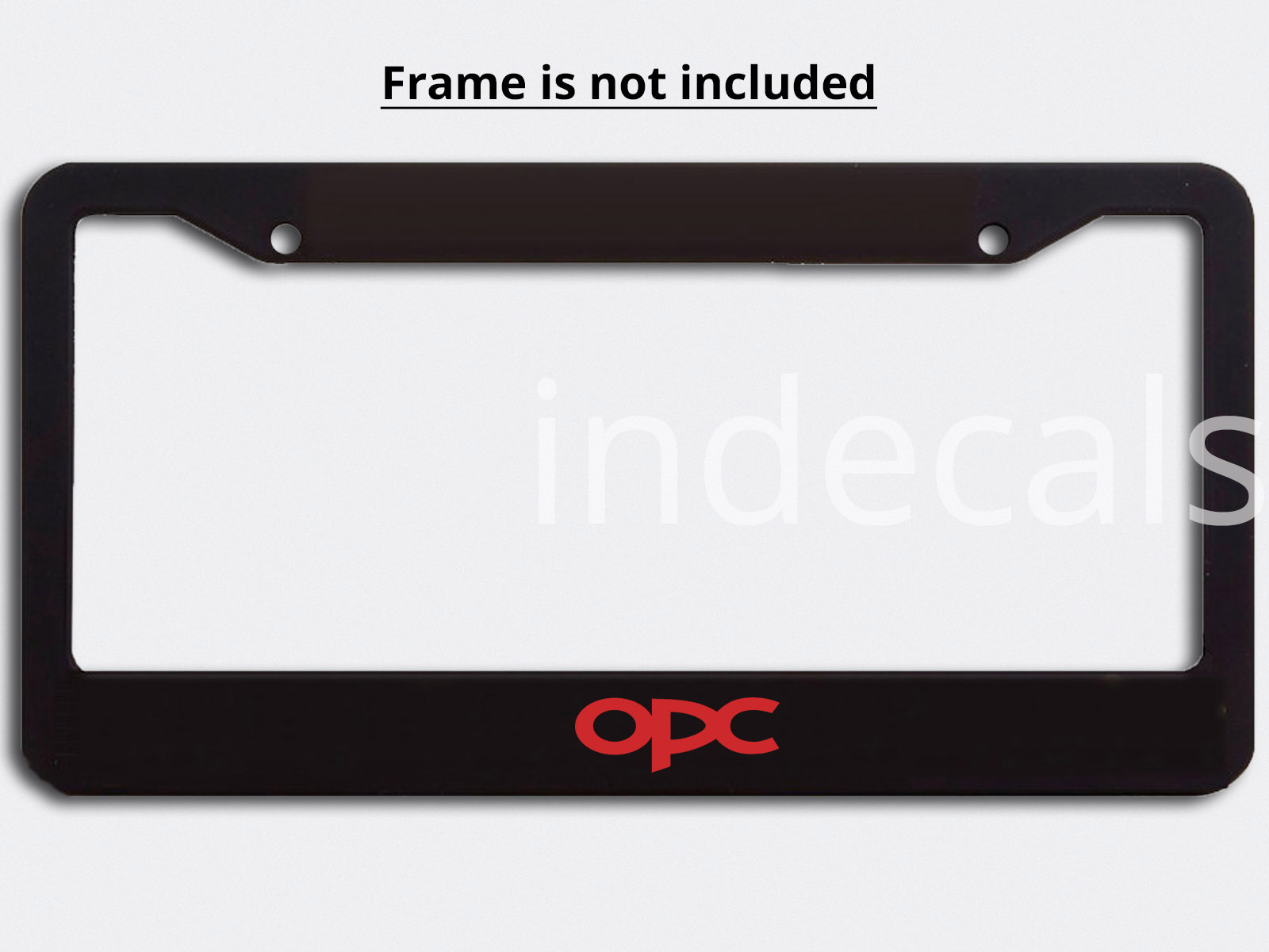 3 x Opel OPC Stickers for License Plate Frame - Red