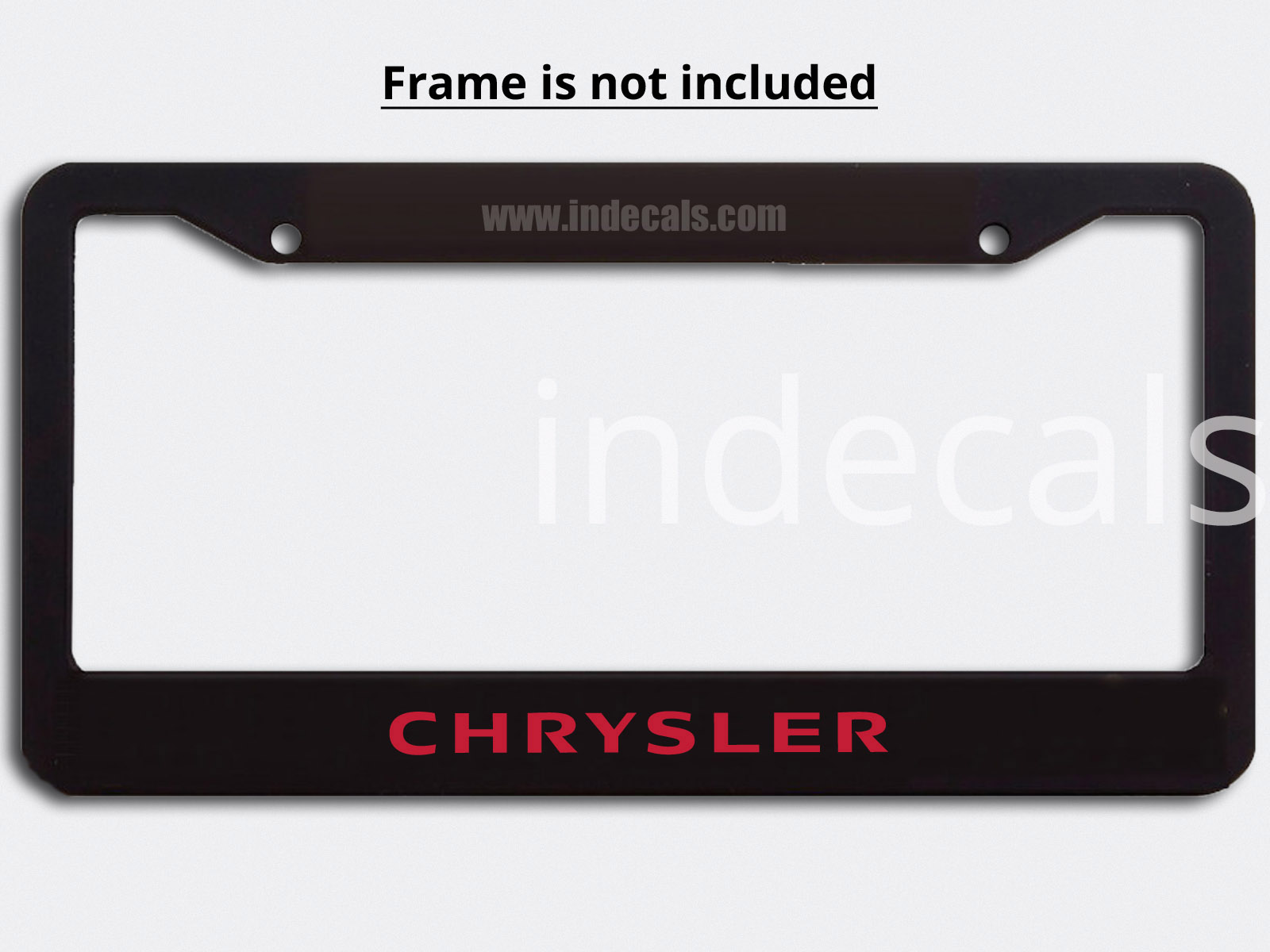 3 x Chrysler Stickers for Plate Frame - Red