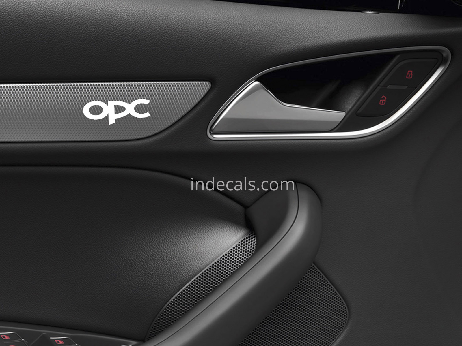 6 x Opel OPC Stickers for Door Trim - White