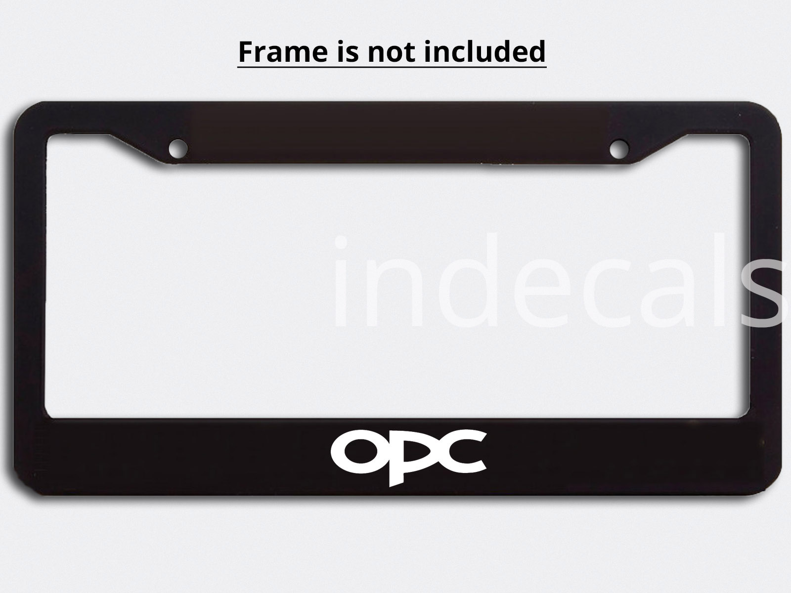 3 x Opel OPC Stickers for License Plate Frame - White