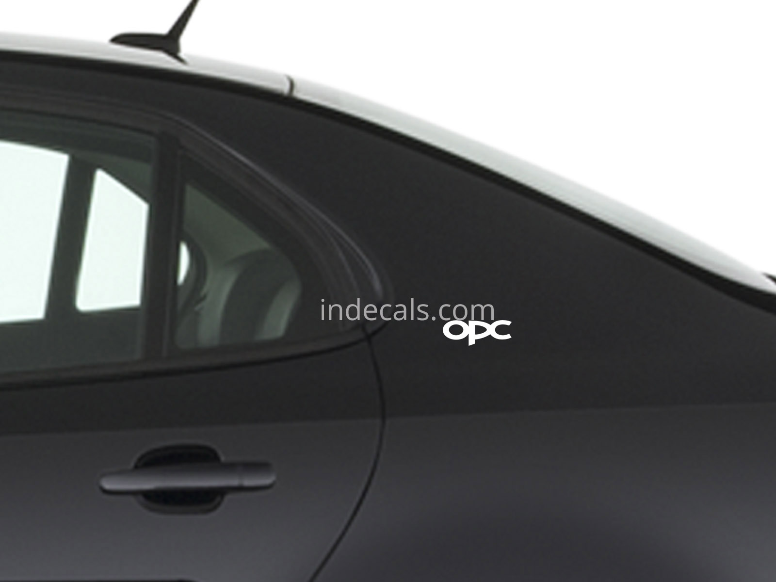 3 x Opel OPC Stickers for Rear Wing - White