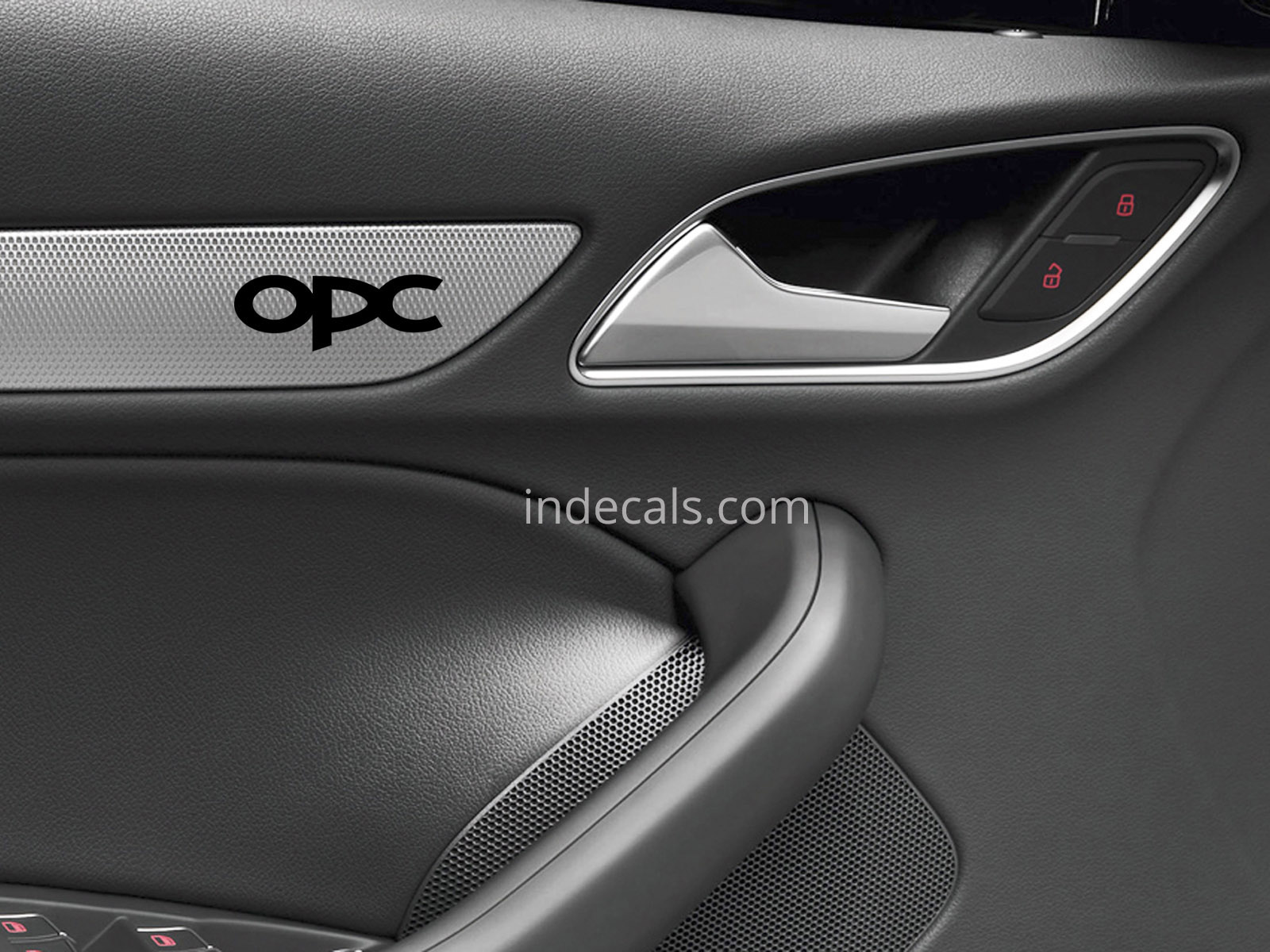 6 x Opel OPC Stickers for Door Trim - Black