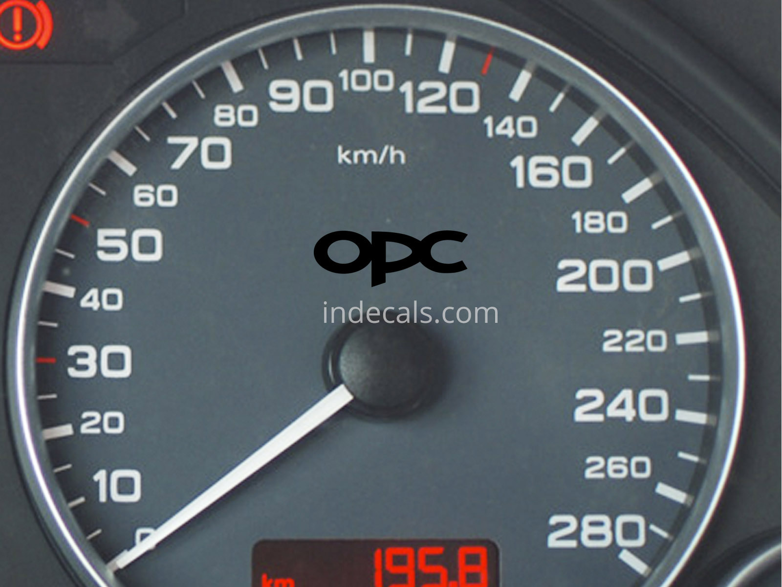 3 x Opel OPC Stickers for Speedometer - Black