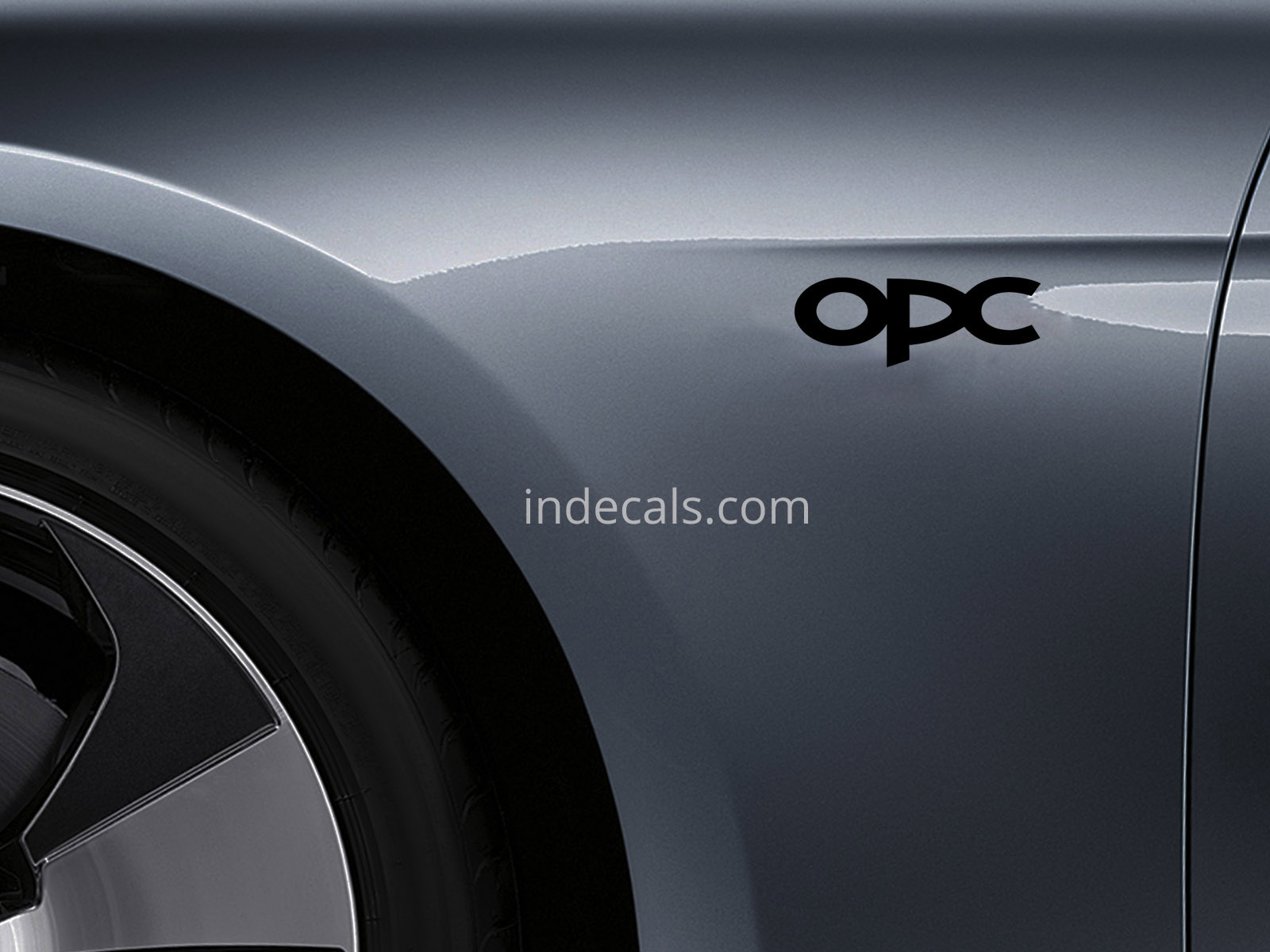 3 x Opel OPC Stickers for Wings - Black