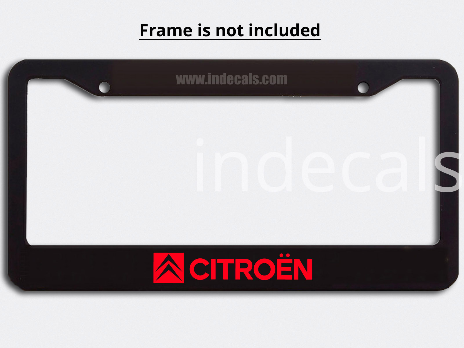 3 x Citroen Stickers for Plate Frame - Red