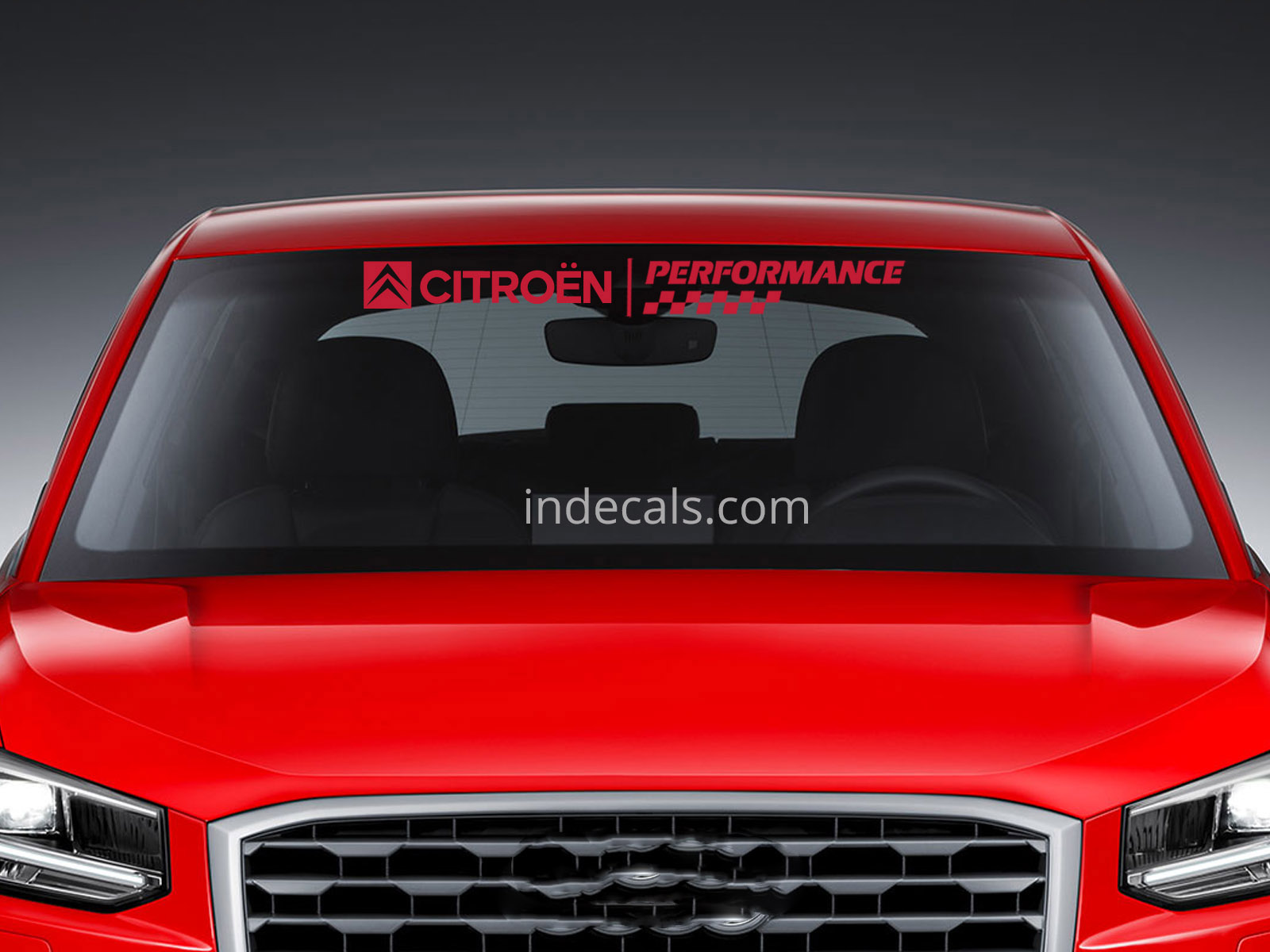 1 x Citroen Performance Sticker for Windshield or Back Window - Red