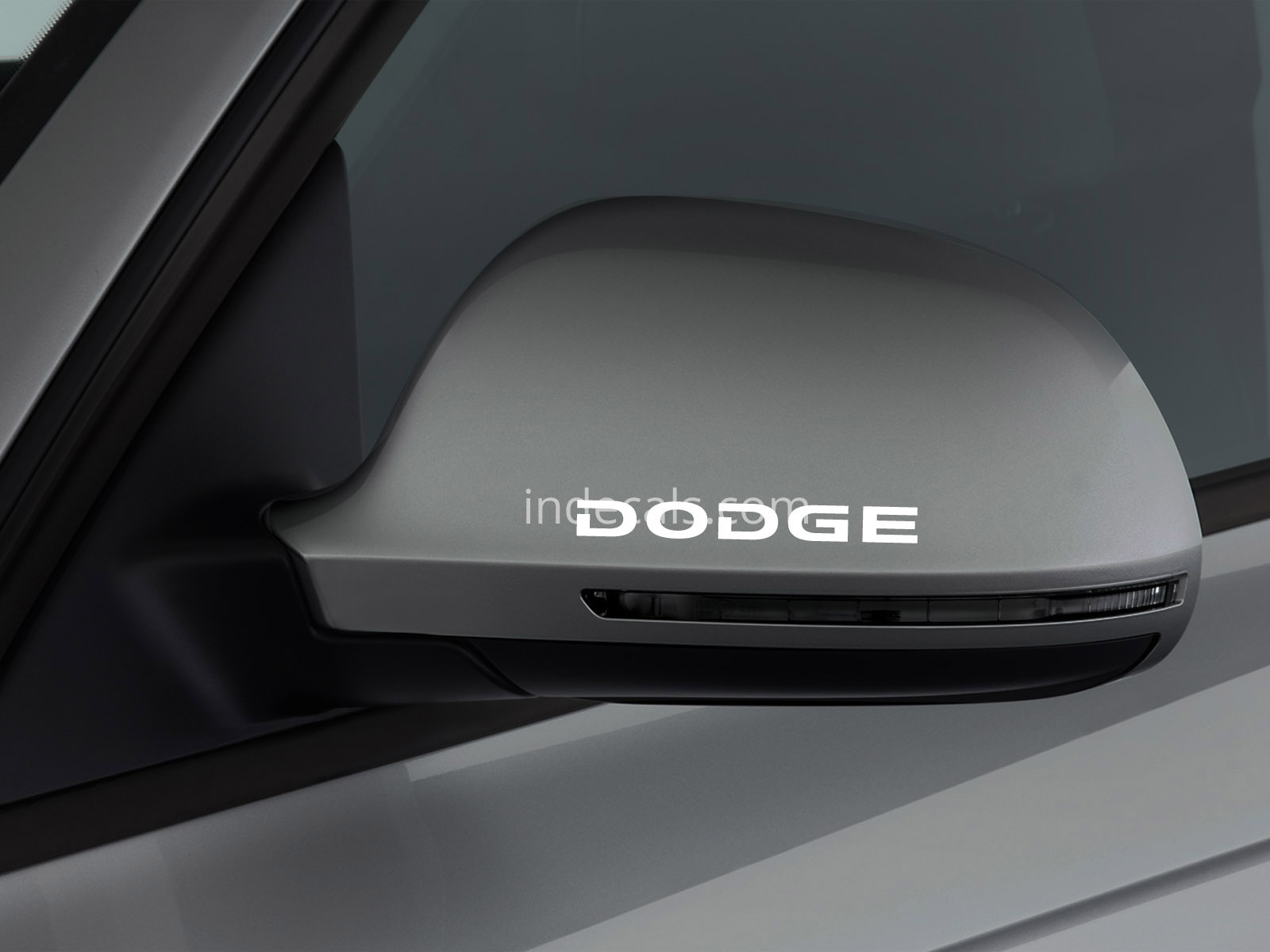 3 x Dodge Stickers for Mirror - White