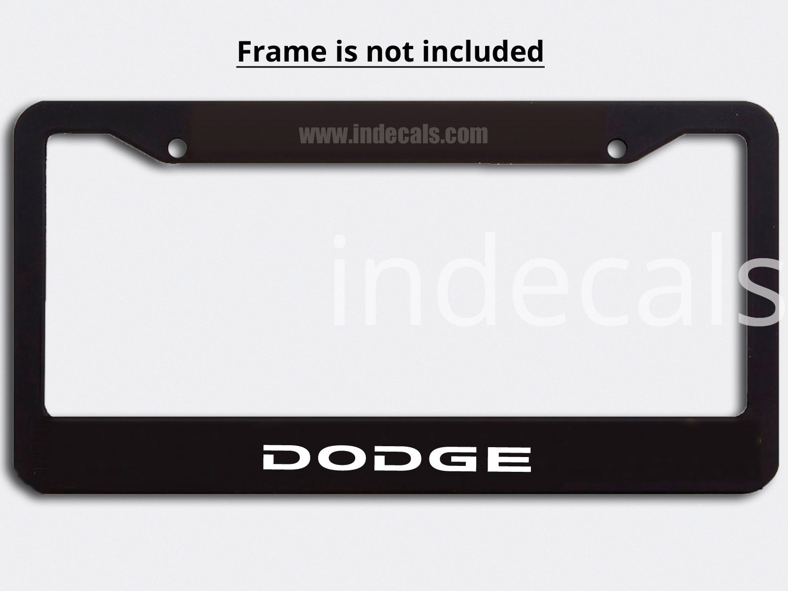 3 x Dodge Stickers for Plate Frame - White