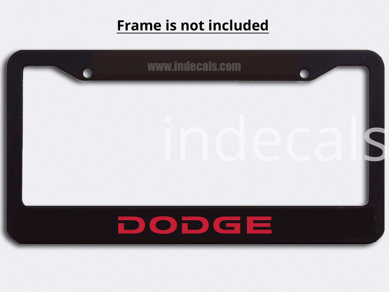 3 x Dodge Stickers for Plate Frame - Red