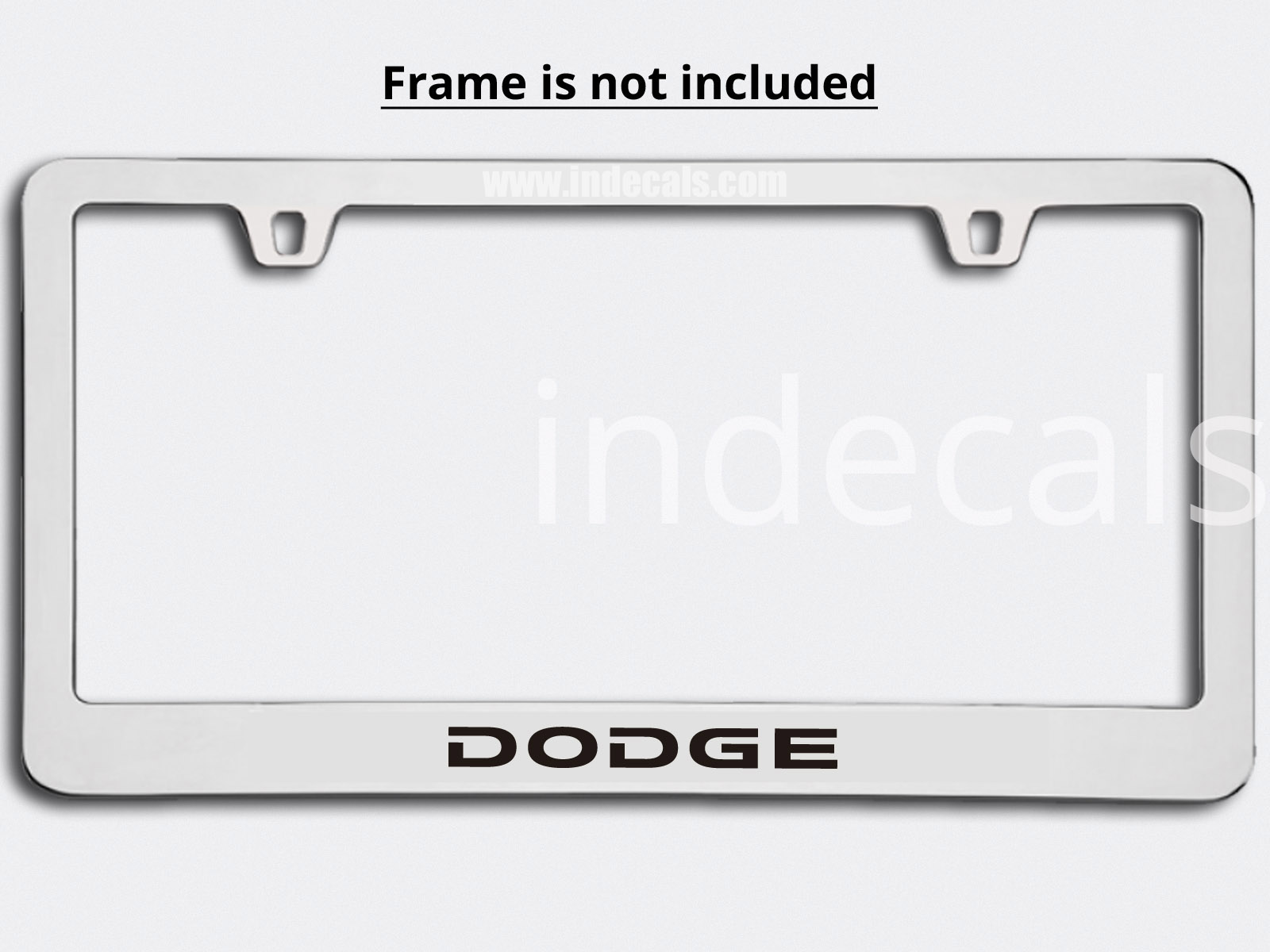 3 x Dodge Stickers for Plate Frame - Black