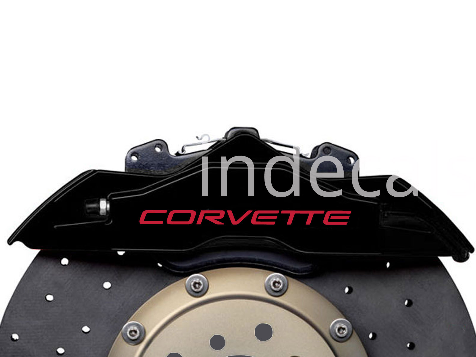 6 x Corvette Stickers for Brakes - Red