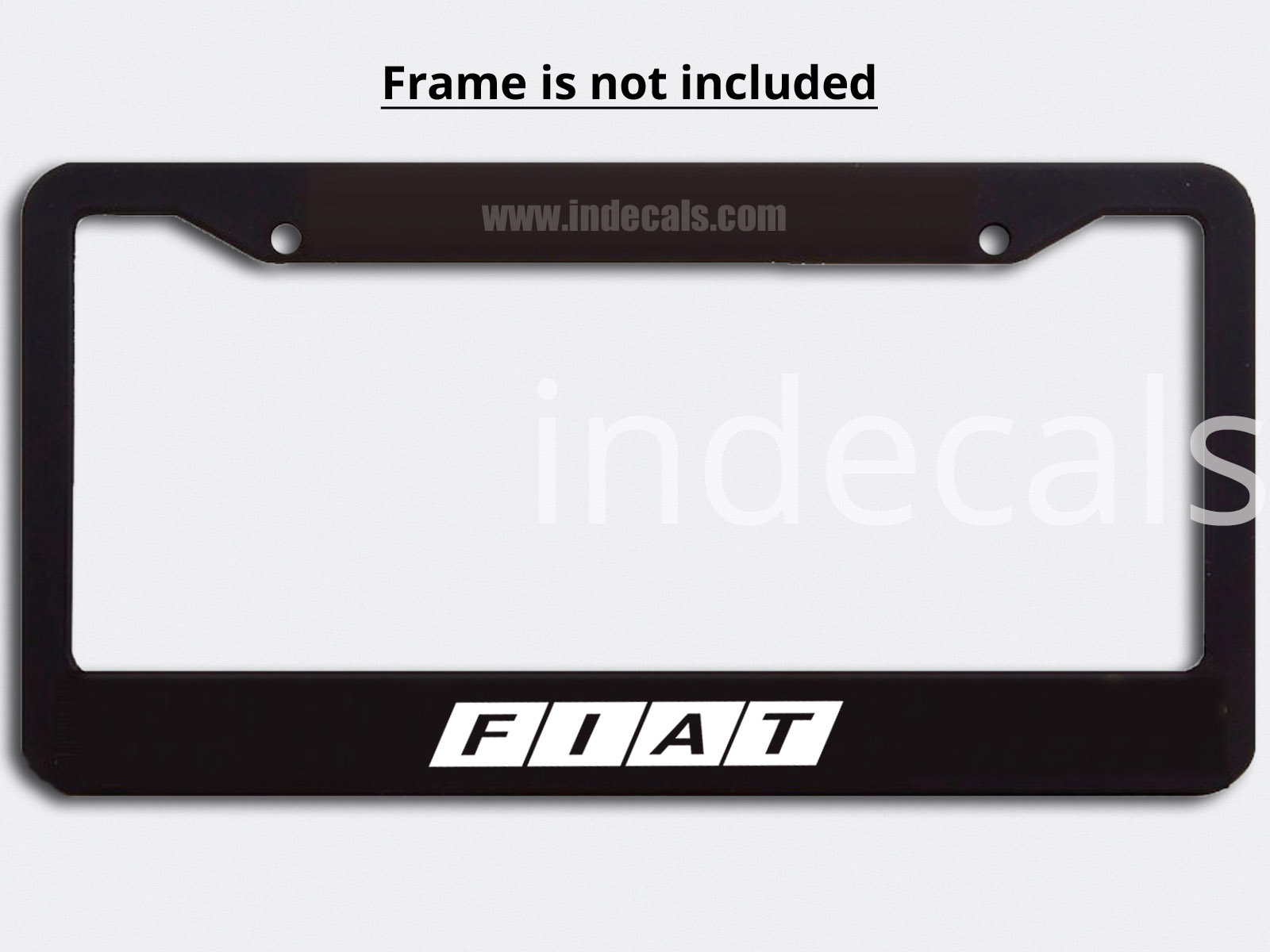 3 x Fiat Stickers for Plate Frame - White