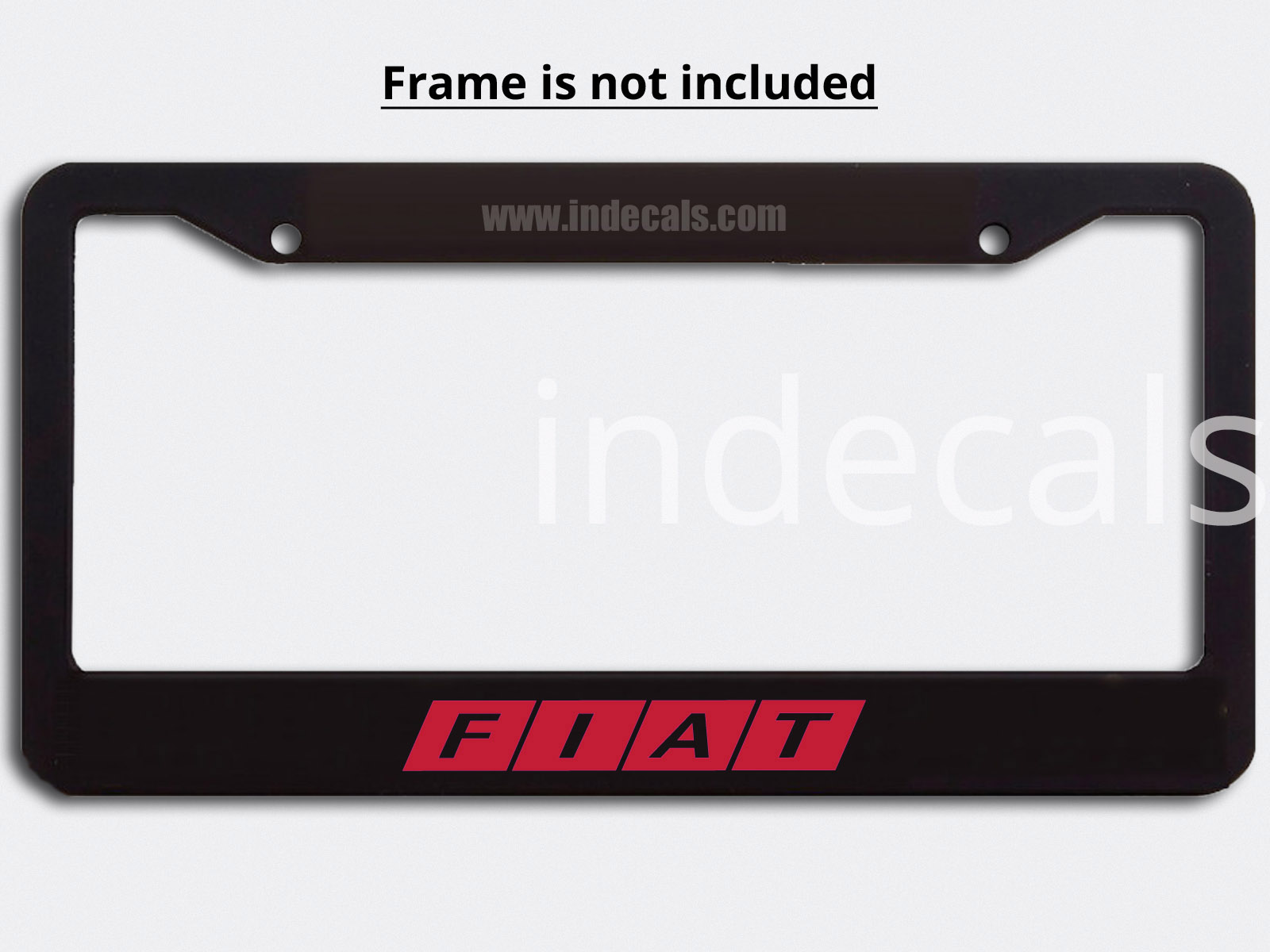 3 x Fiat Stickers for Plate Frame - Red