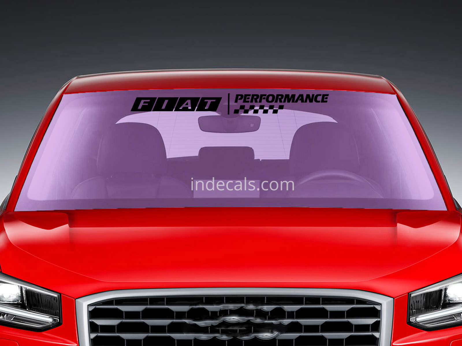 1 x Fiat Performance Sticker for Windshield or Back Window - Black