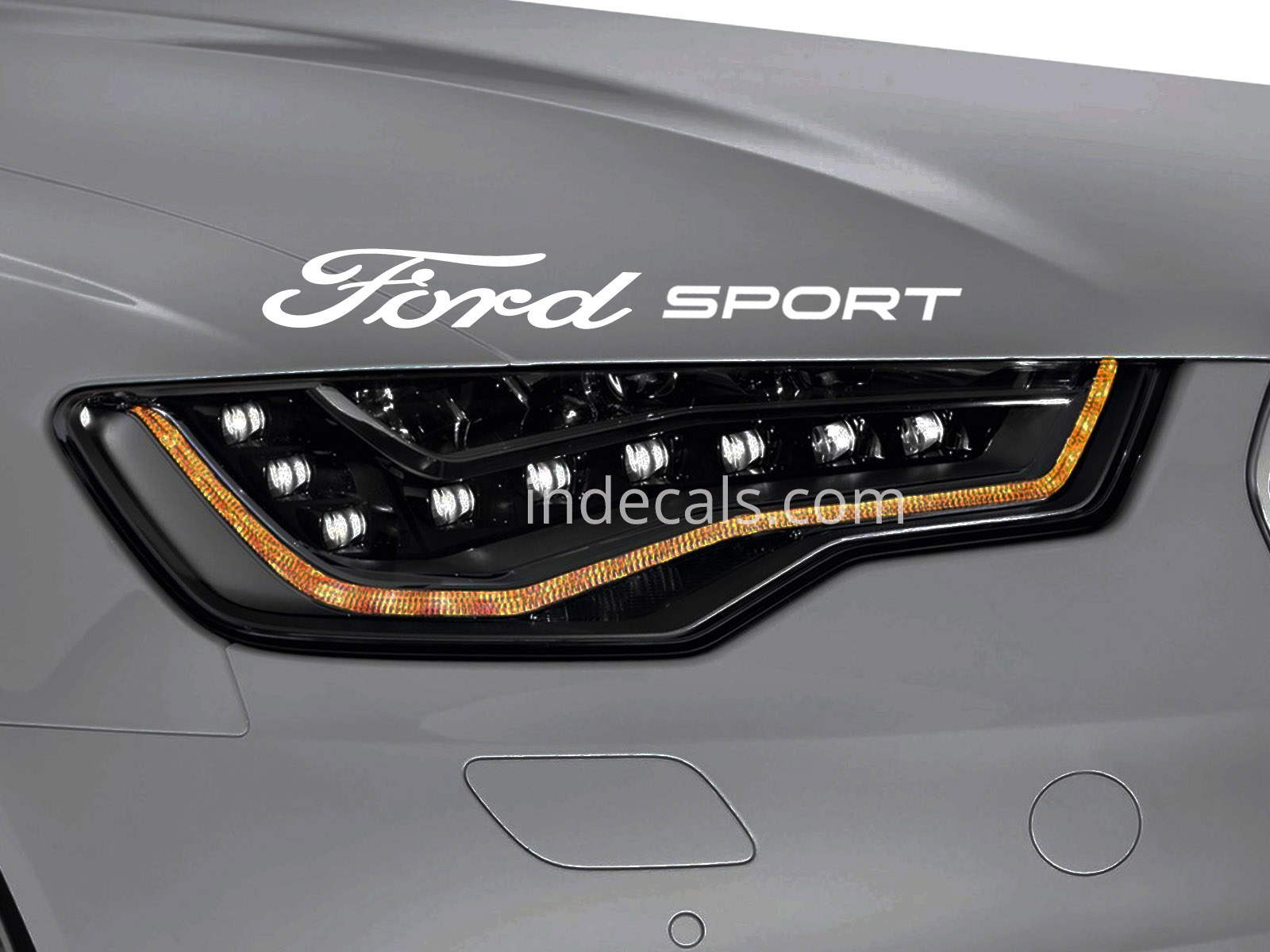 1 x Ford Sport Sticker for Eyebrow - White