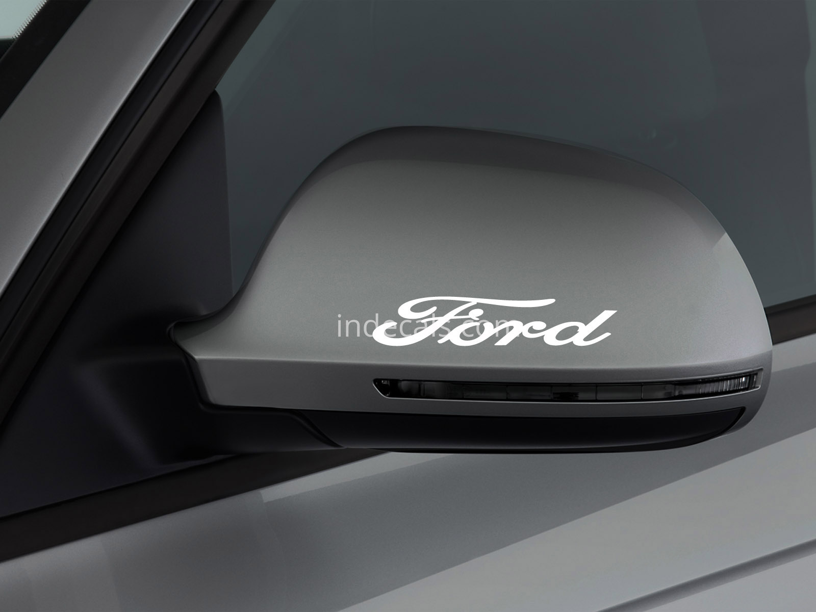 3 x Ford Stickers for Mirror - White