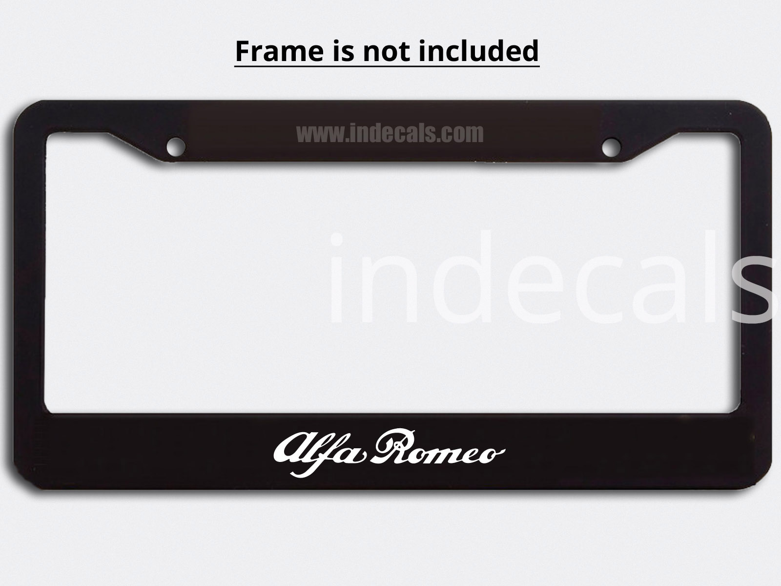 3 x Alfa Romeo Stickers for Plate Frame - White