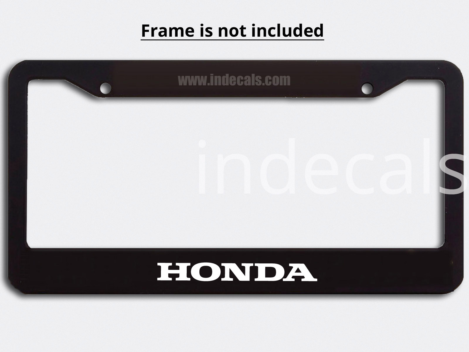 3 x Honda Stickers for Plate Frame - White