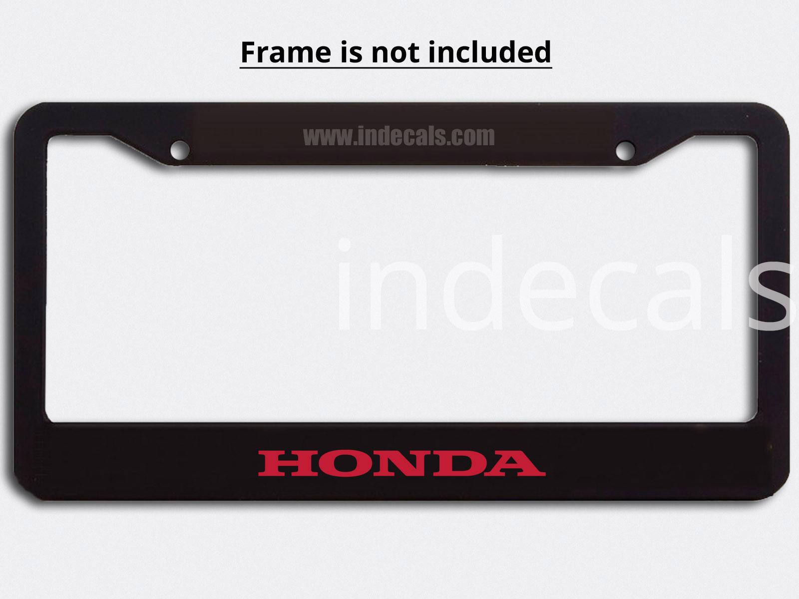 3 x Honda Stickers for Plate Frame - Red